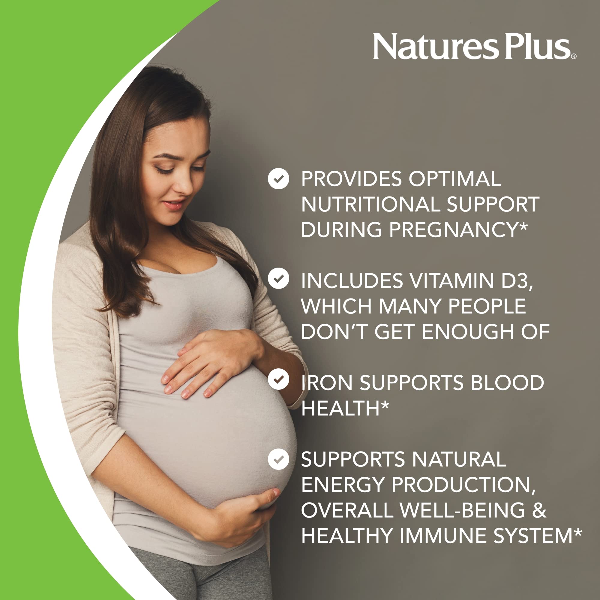 NaturesPlus Ultra Prenatal Multivitamin - 800 mcg Folate, 90 Vegetarian Tablets - Prenatal Supplement Nature's Plus