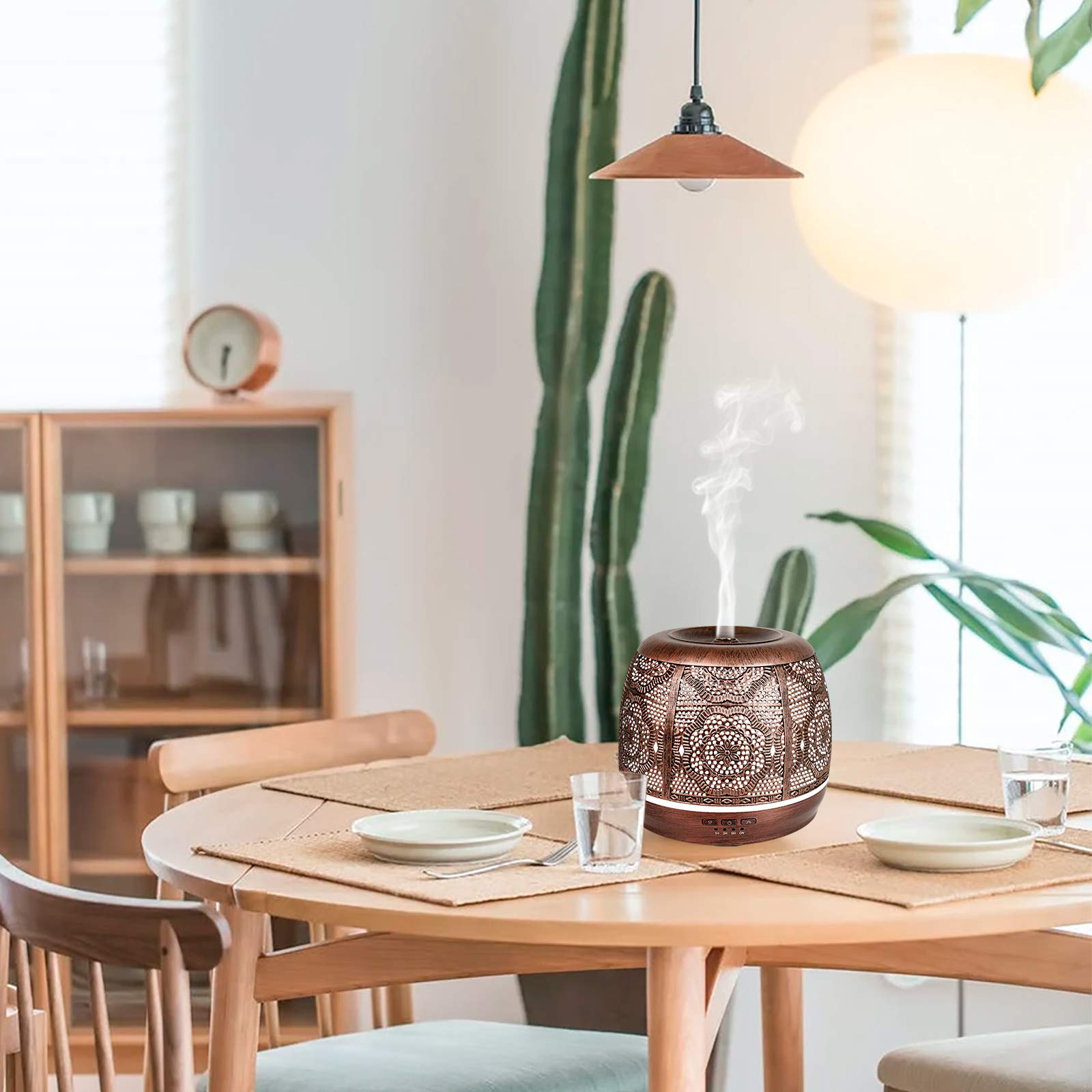 Essential Oil Diffuser, Upgraded Metal Diffusers for Essential Oils, Aromatherapy Diffuser Cool Mist BAIESHIJI