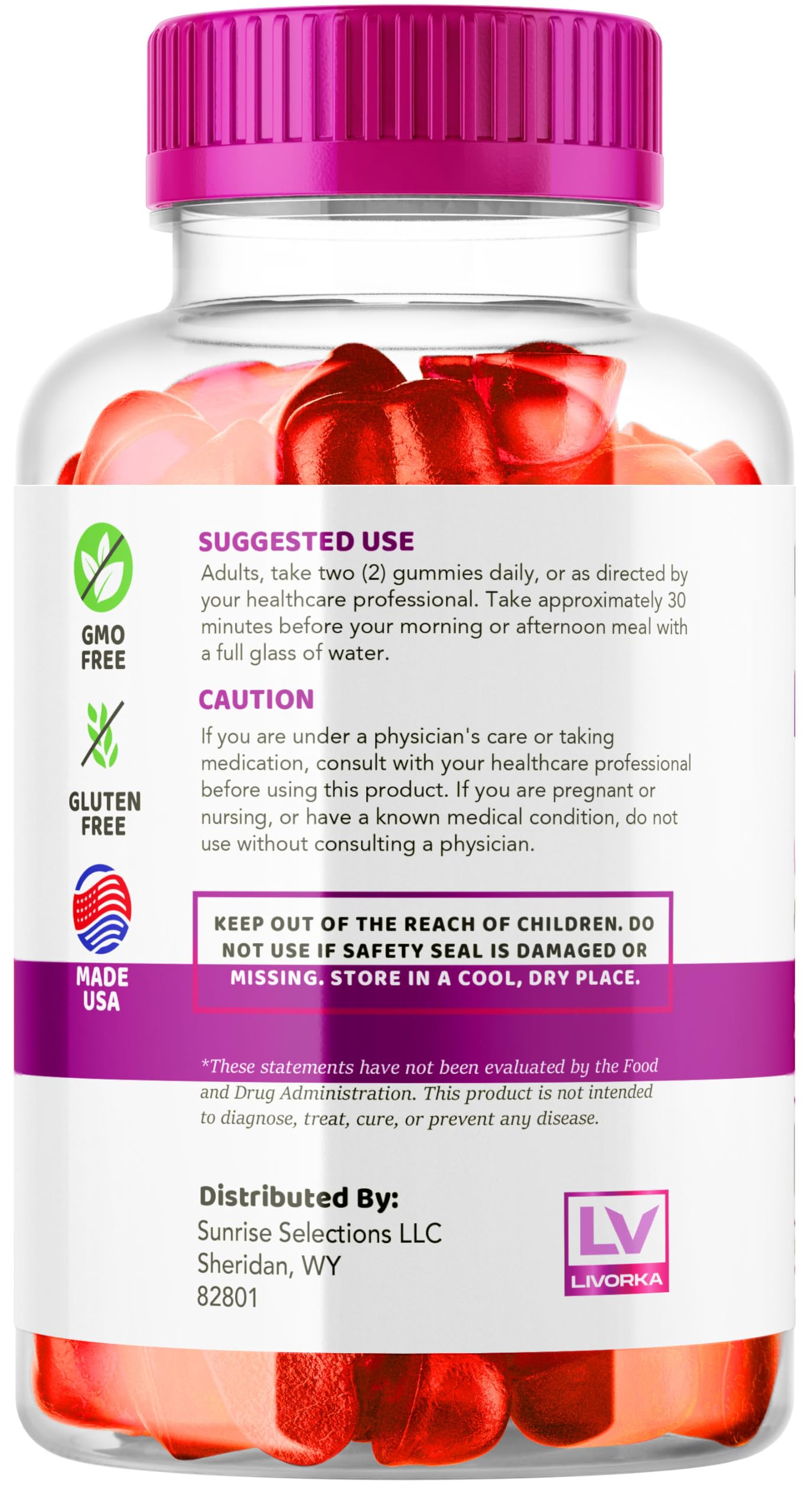 5 Pack - Bliss Keto ACV Gummies Advanced Weight Loss, Bliss ACV Active Gummies LIVORKA