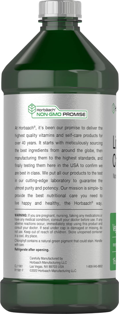 Chlorophyll Liquid Drops 100mg | 32 oz (2 x 16 oz Bottles) | Natural Peppermint Flavor