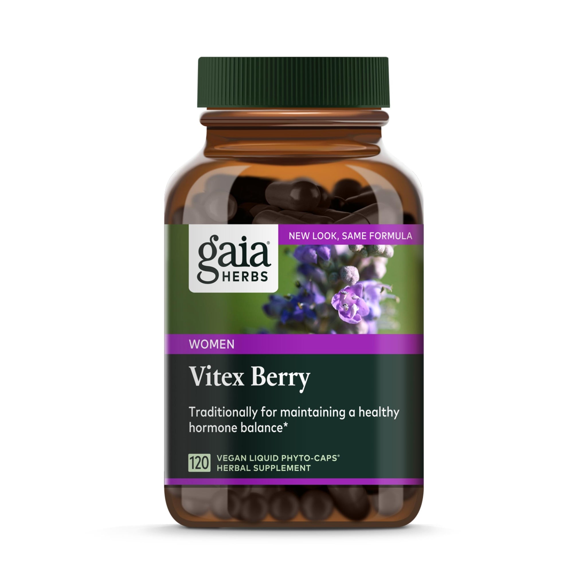 Gaia Herbs, Vitex Berry Vegan Liquid Phyto Capsules - PMS Support Supplement, Chaste Tree berry