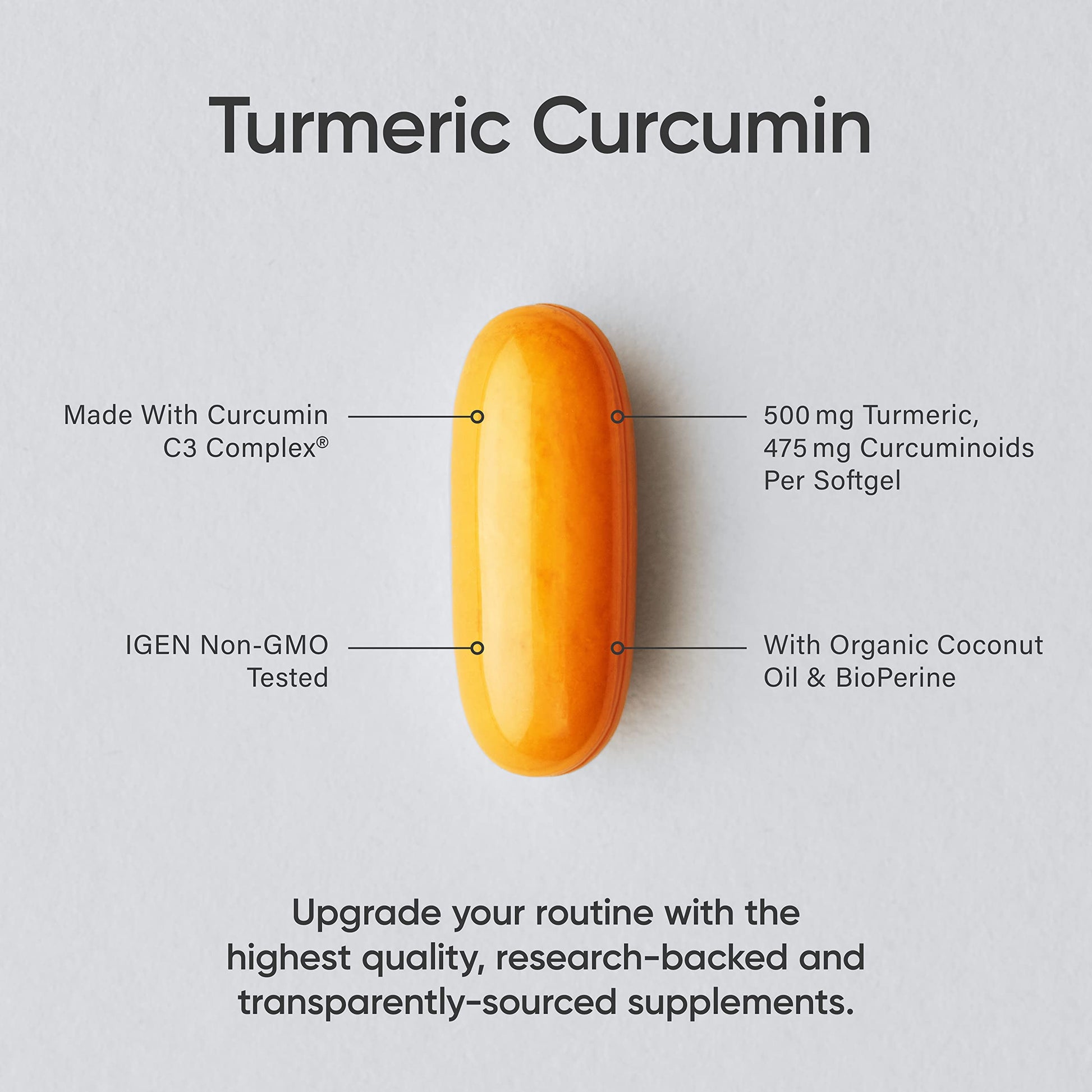 Sports Research Turmeric Curcumin C3 Complex - Softgels with Bioperine Black Pepper Sports Research
