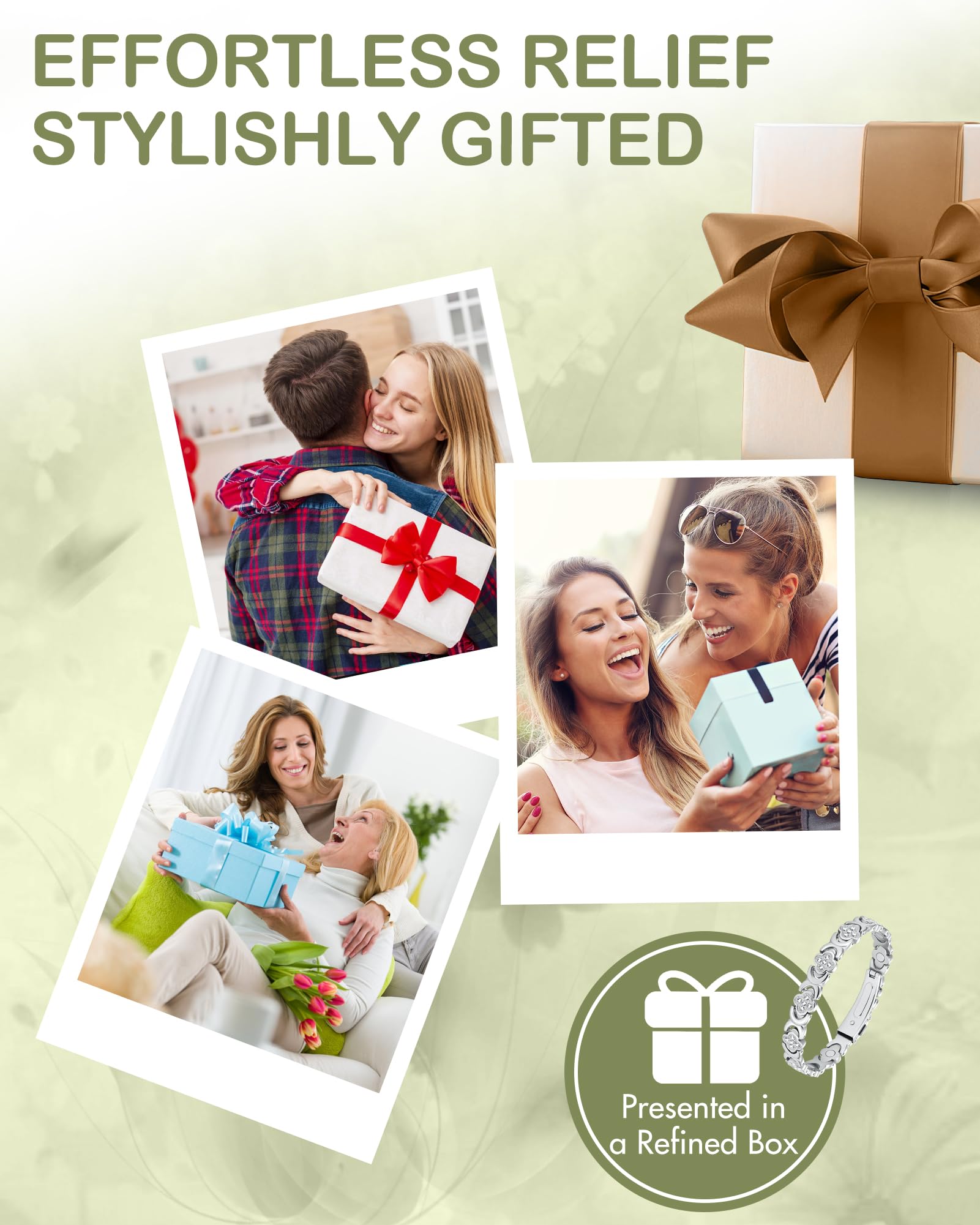 Feraco Ultra Strength Magnetic Bracelets for Women with Neodymium Therapy Magnets Feraco