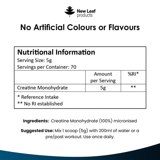 Creatine Monohydrate Powder 100% Pure Micronized Creatine - 350g Increased Absorption