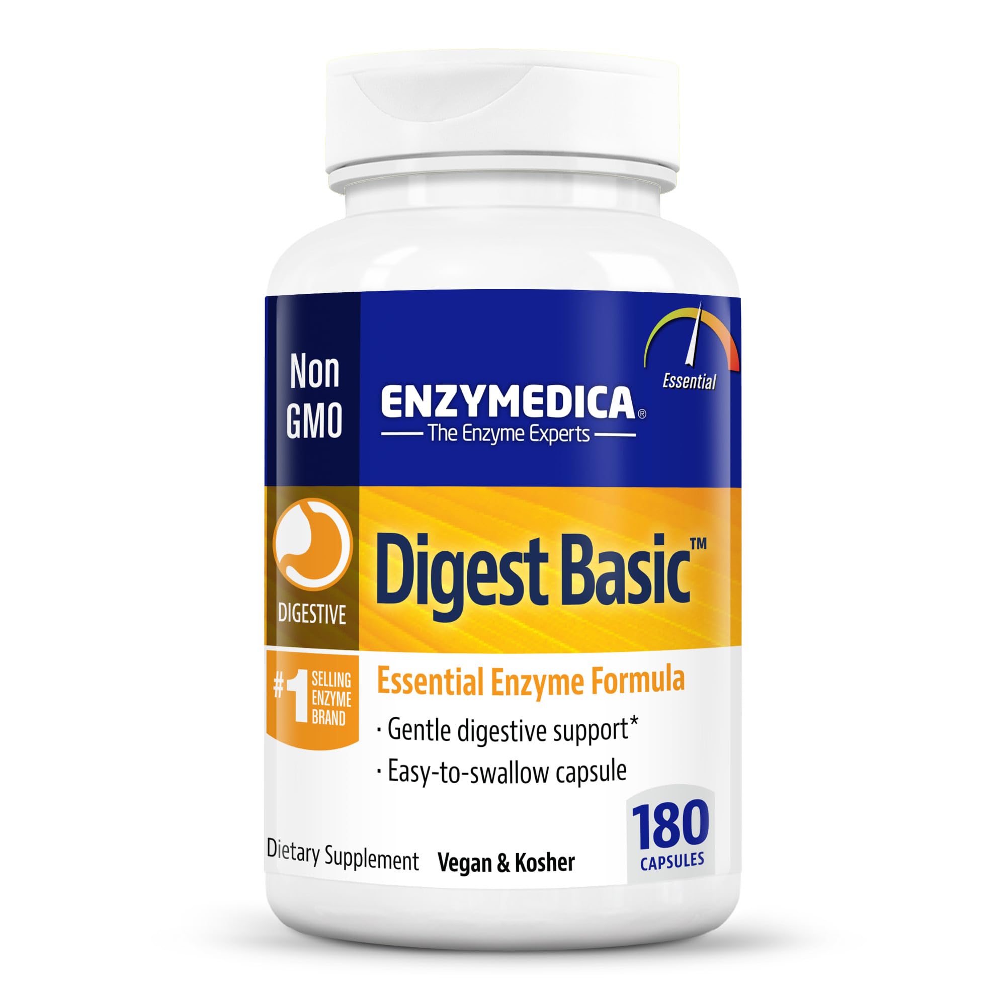 Enzymedica Digest Basic, Digestive Enzymes for Sensitive Stomachs, Offers Fast-Acting 