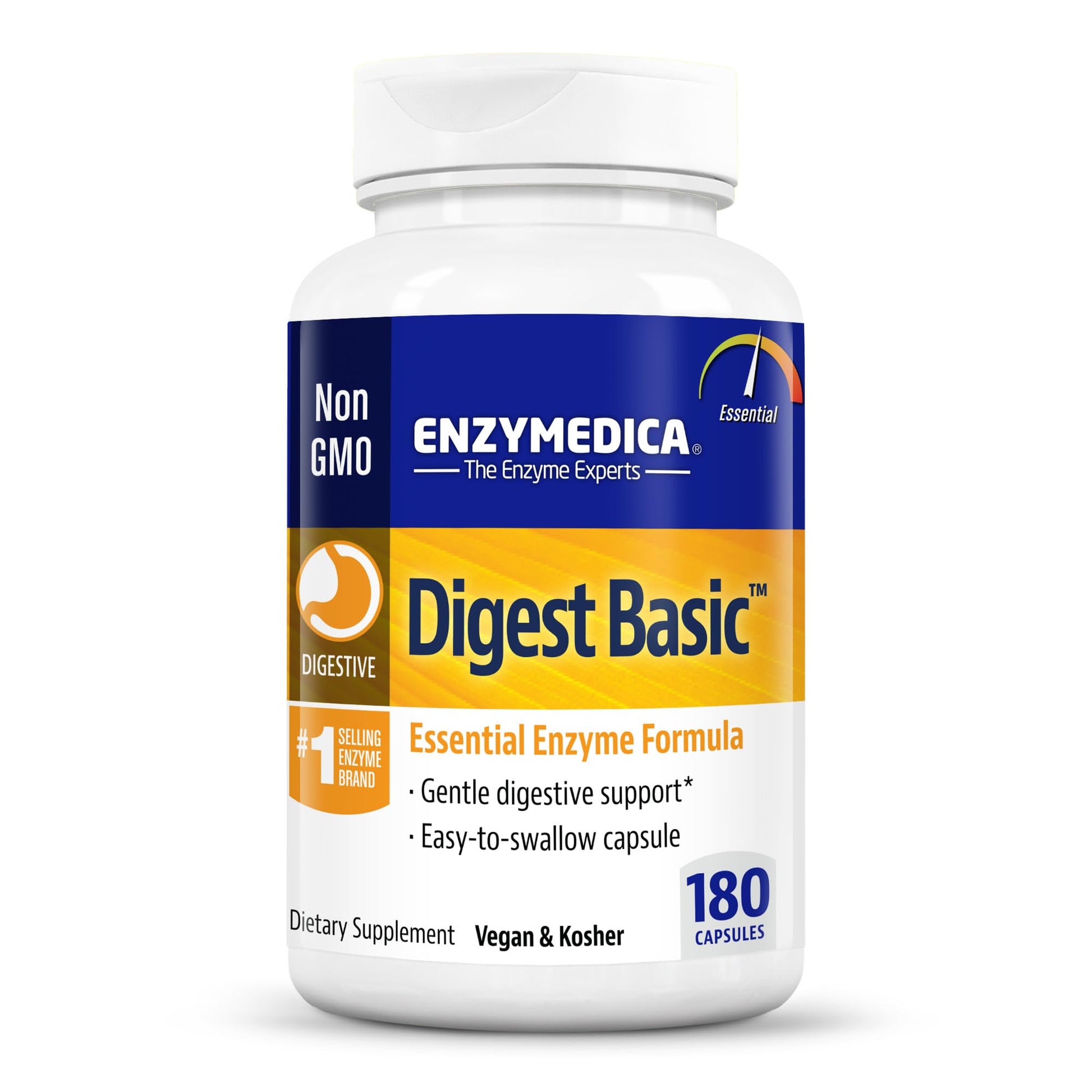 Enzymedica Digest Basic, Digestive Enzymes for Sensitive Stomachs, Offers Fast-Acting 