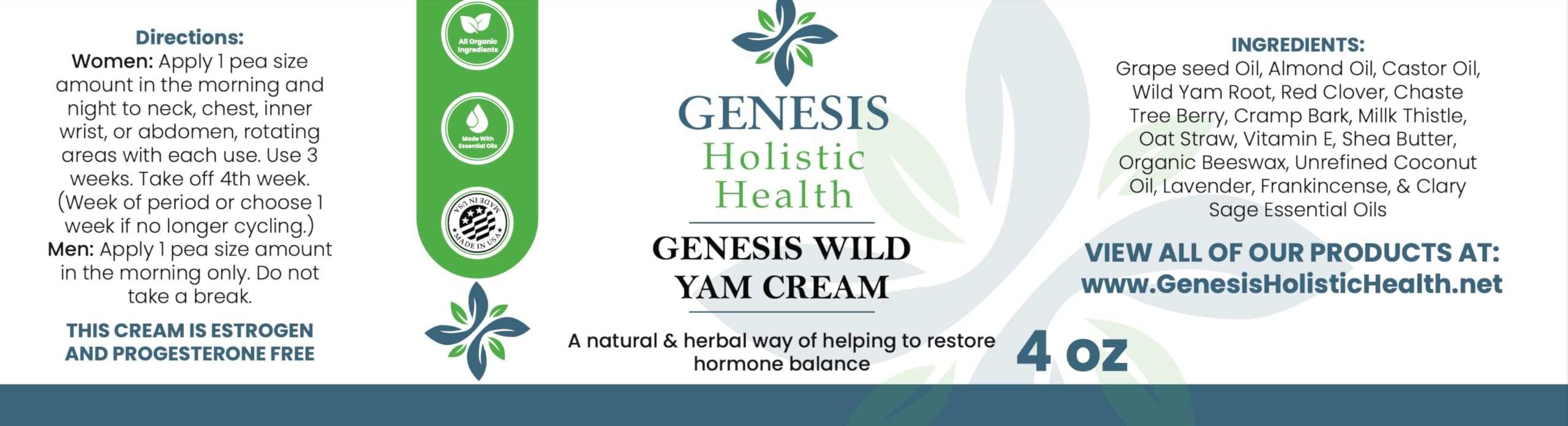 Genesis Wild Yam Cream My Store