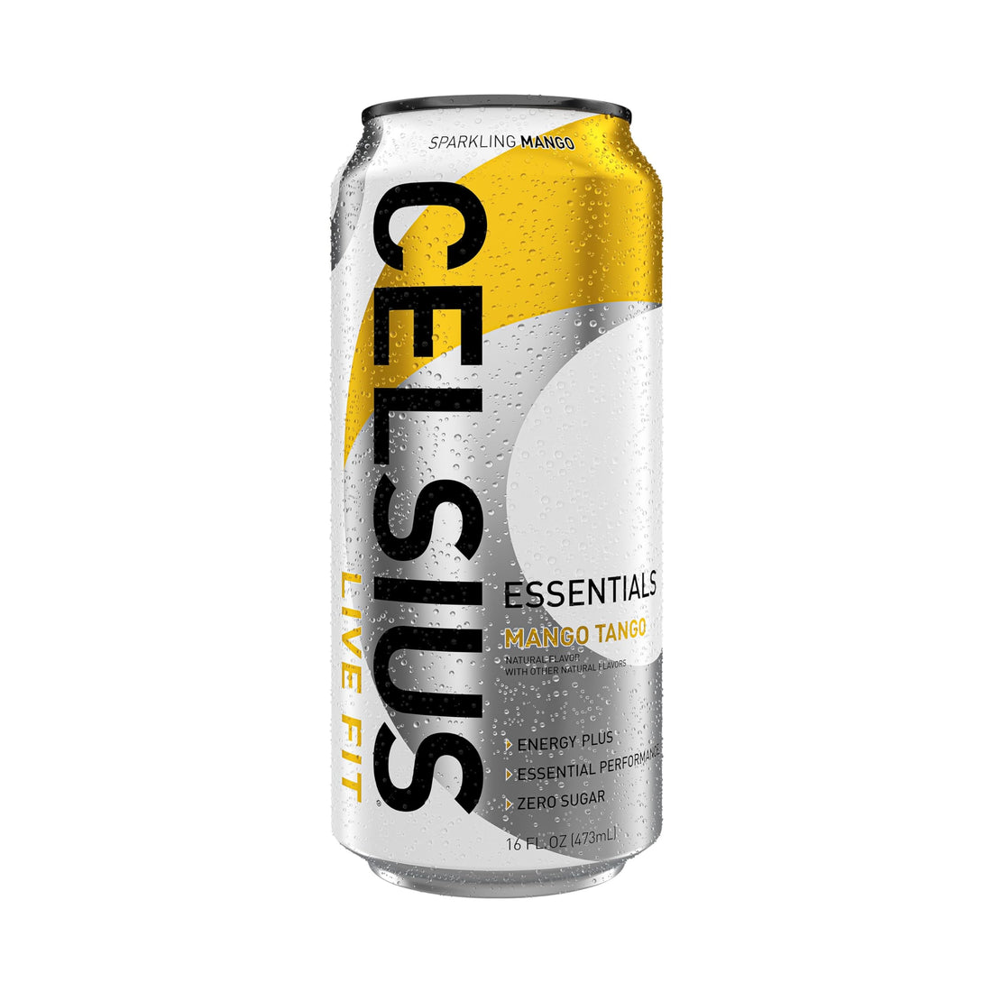CELSIUS ESSENTIALS, Sparkling Mango Tango, Performance Energy Drink 16 Fl Oz 