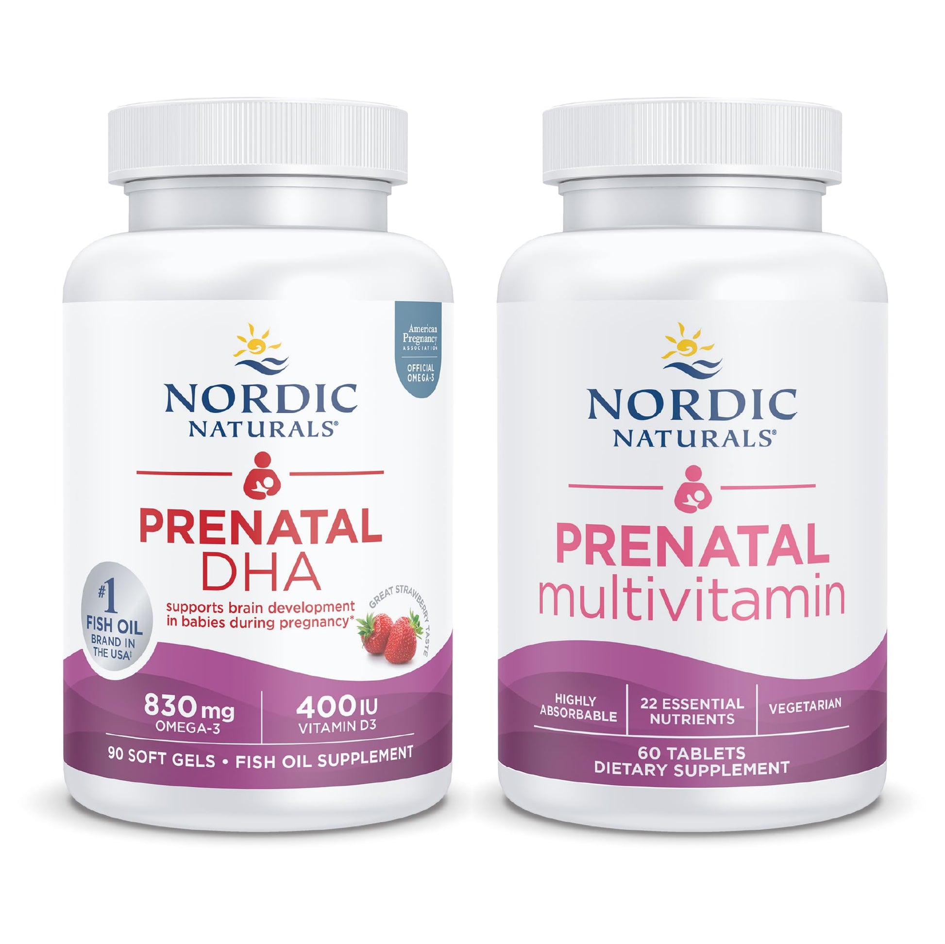 Nordic Naturals Prenatal Starter Pack - Prenatal DHA and Prenatal Multivitamin Tablets