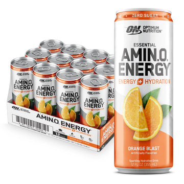 Optimum Nutrition Amino Energy Sparkling Hydration Drink, Electrolytes, Caffeine, Amino 