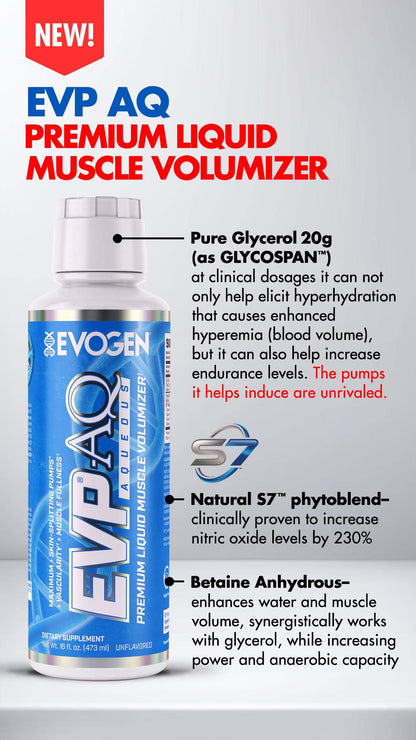 Evogen EVP AQ Unflavored | Premium Liquid Glycerol, Betaine anhydrous, S7, Sodium