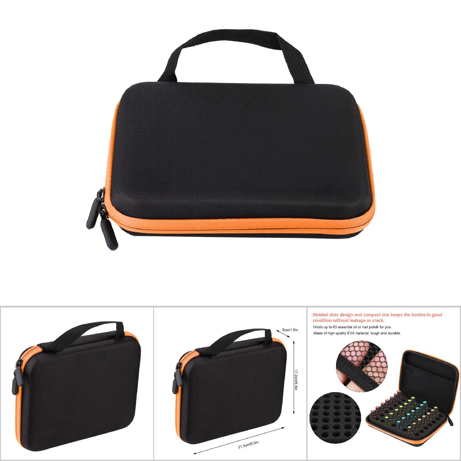 Essential Oil Storage Holder Organizer Carrying Case, Essential Oils Box Holds 63 Bottles GOTOTOP