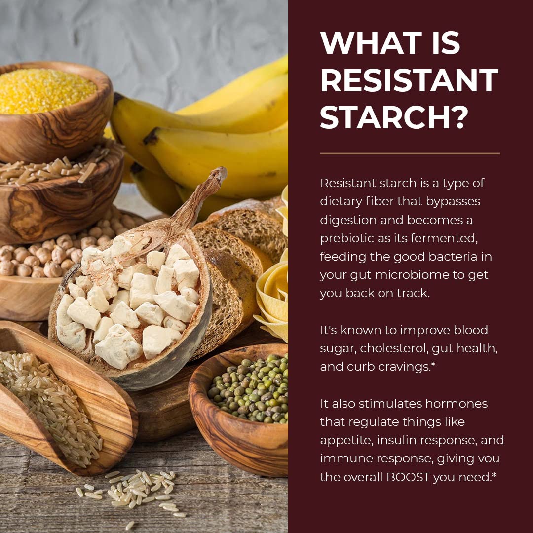 Boost Biome Fiber Supplement Organic Super Greens Powder – Supports Bloating Relief Boost Biome