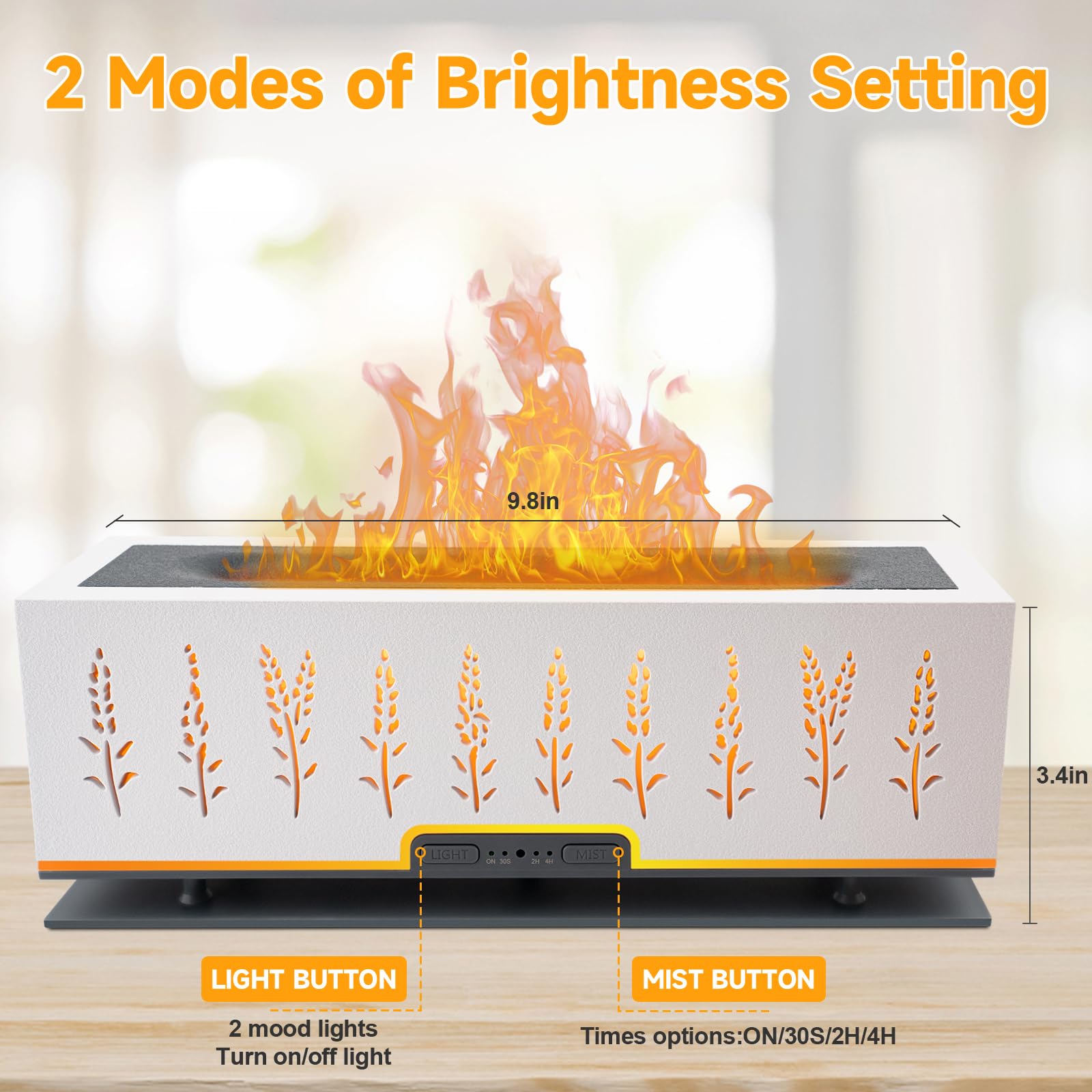 WENPHONE Flame Air Aroma Diffuser Humidifier, Essential Oil Diffuser, 200ml Aromatherapy Diffuser WENPHONE