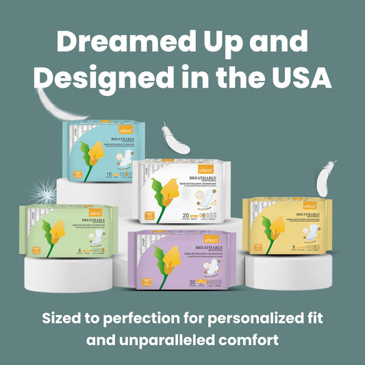 uNeat Regular with Wings Ultra-Thin Sanitary Pads for Women and Teen, Unscented, Eliminates Odor