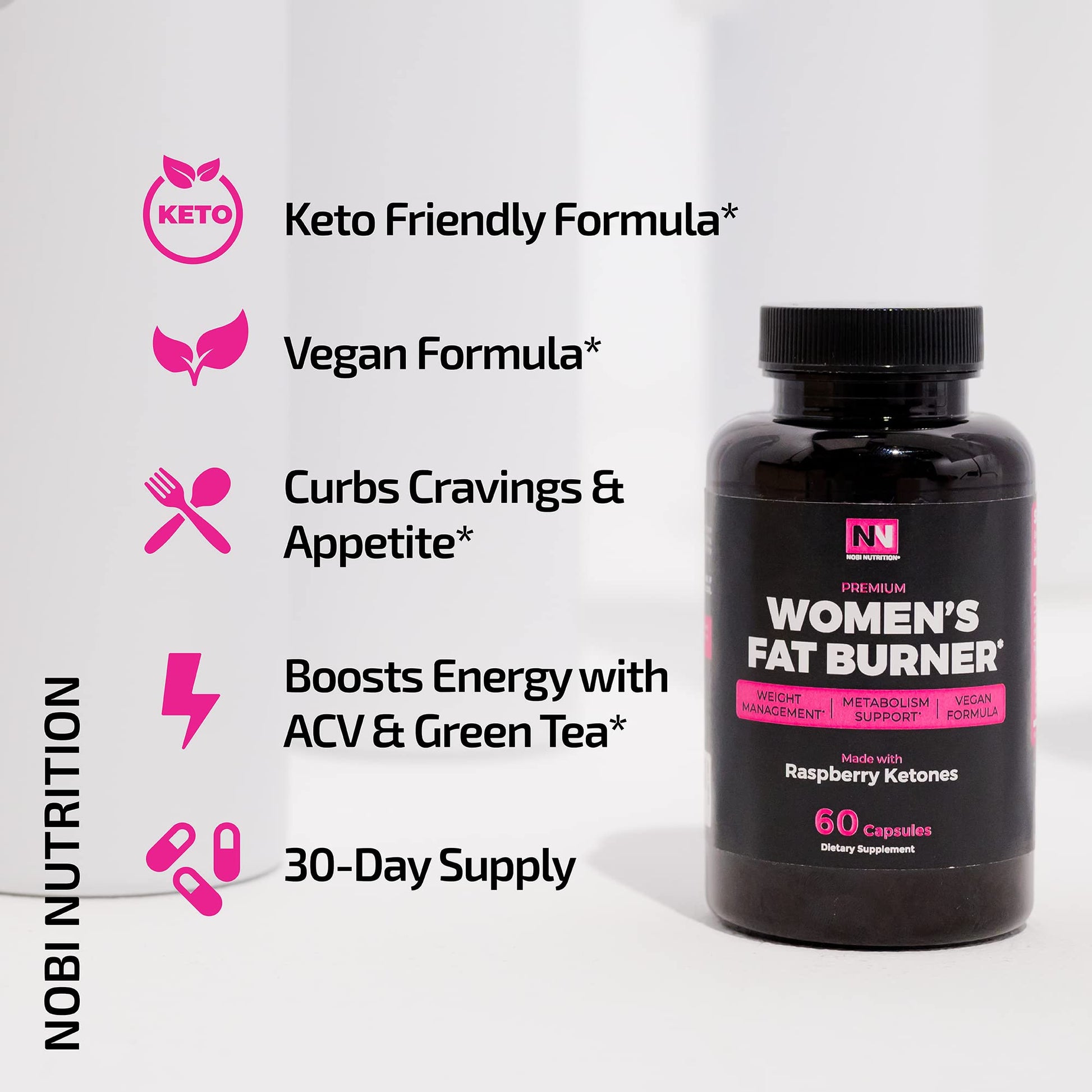 Fat Burner For Women | Metabolism Booster & Weight Loss Support Supplement Nobi Nutrition