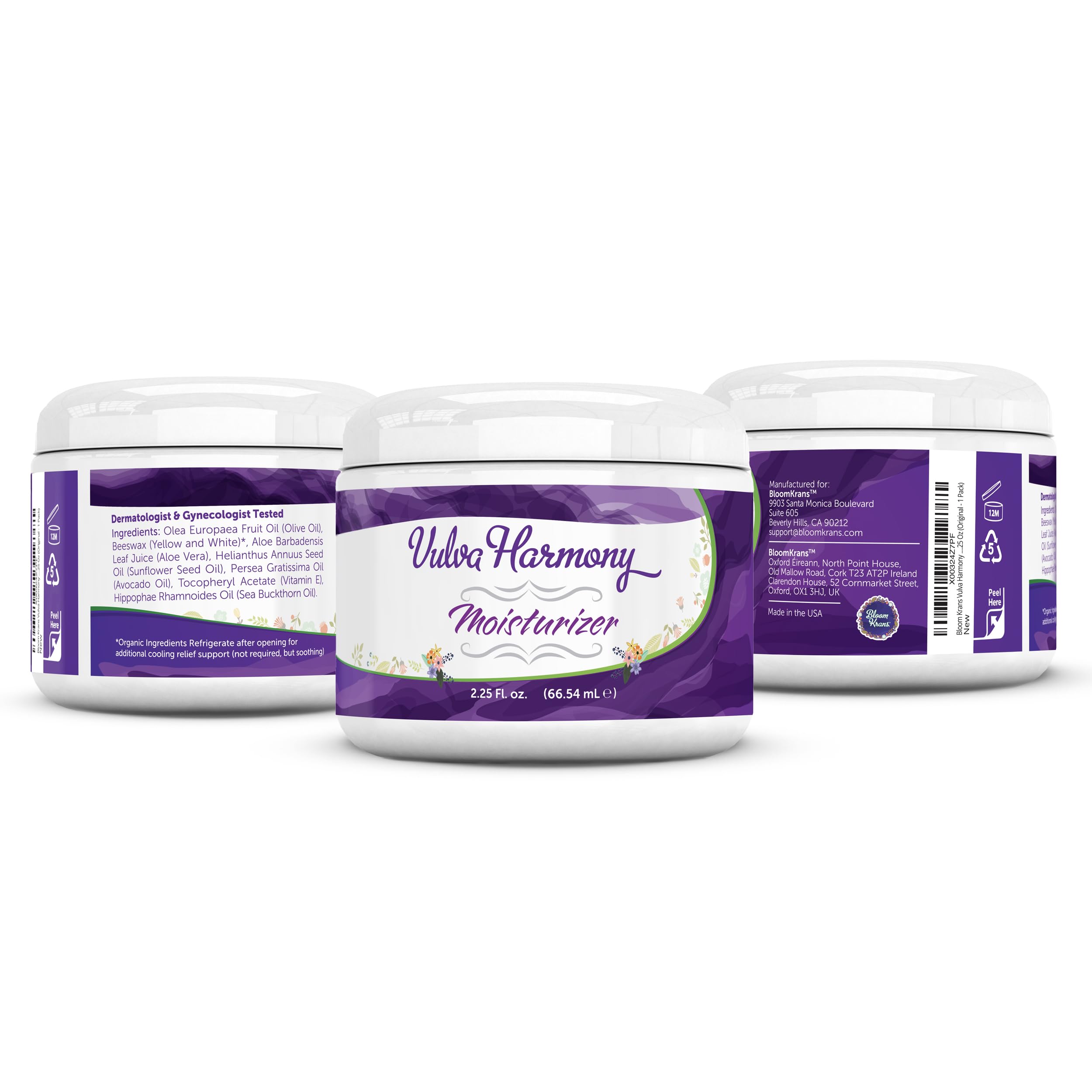 Bloom Krans Vulva Harmony Moisturizer - Vaginal Moisturizer for Women | Dryness, Vaginitis, Itch Relief Bloom Krans