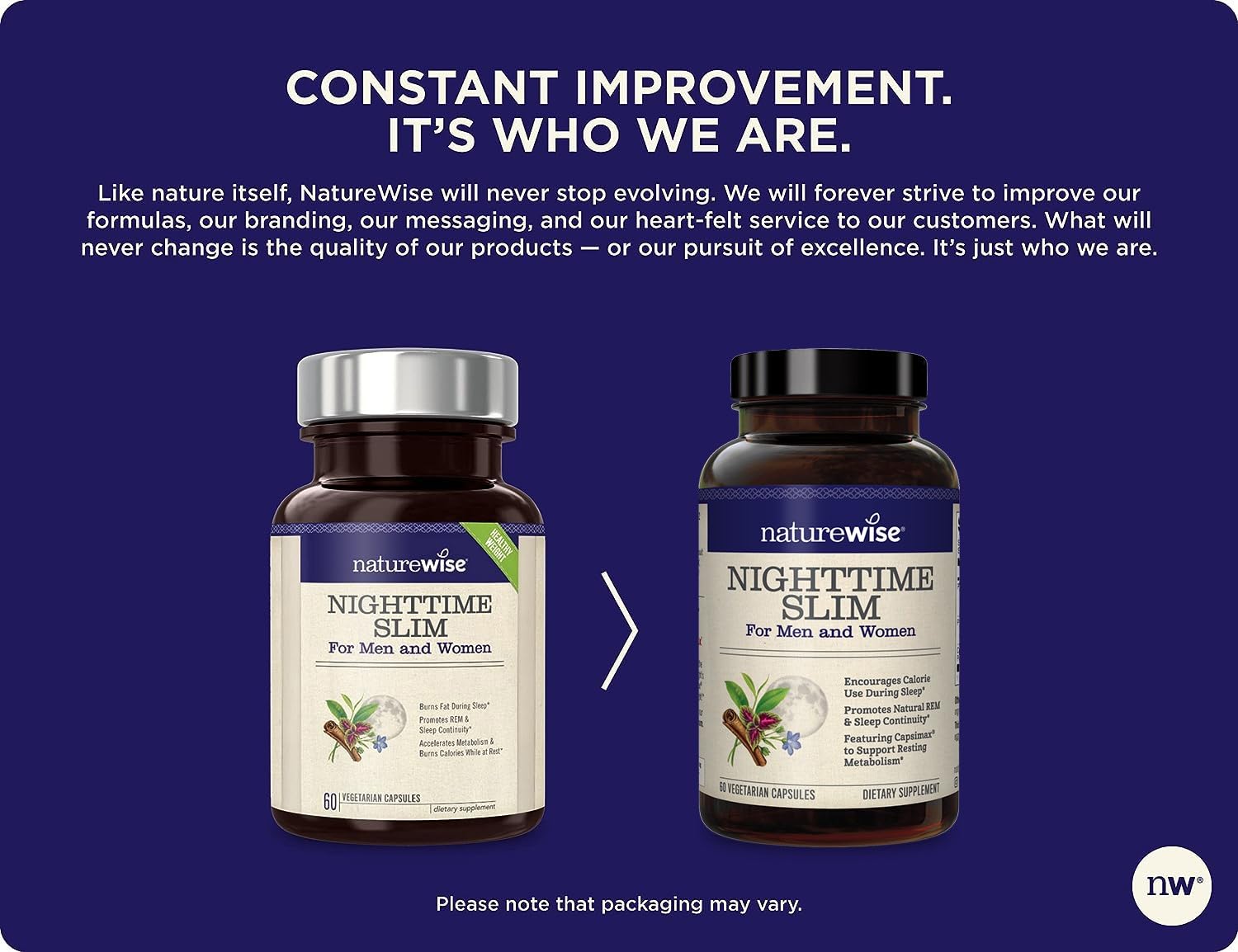 NatureWise Nighttime Slim with Capsimax - Natural Thermogenic Green Coffee Bean & Forskolin NatureWise