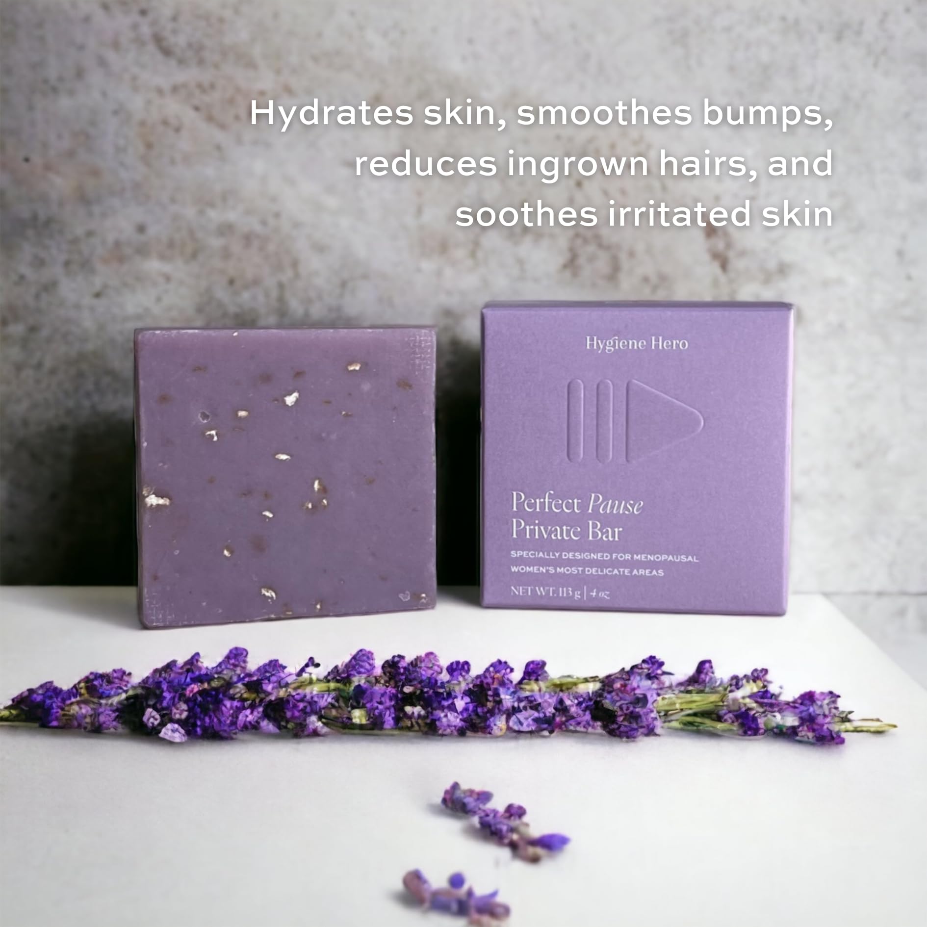 Hygiene Hero Perfect Pause Private Bar - Soap for Menopausal Women | All Natural, Handcrafted, Hygiene Hero