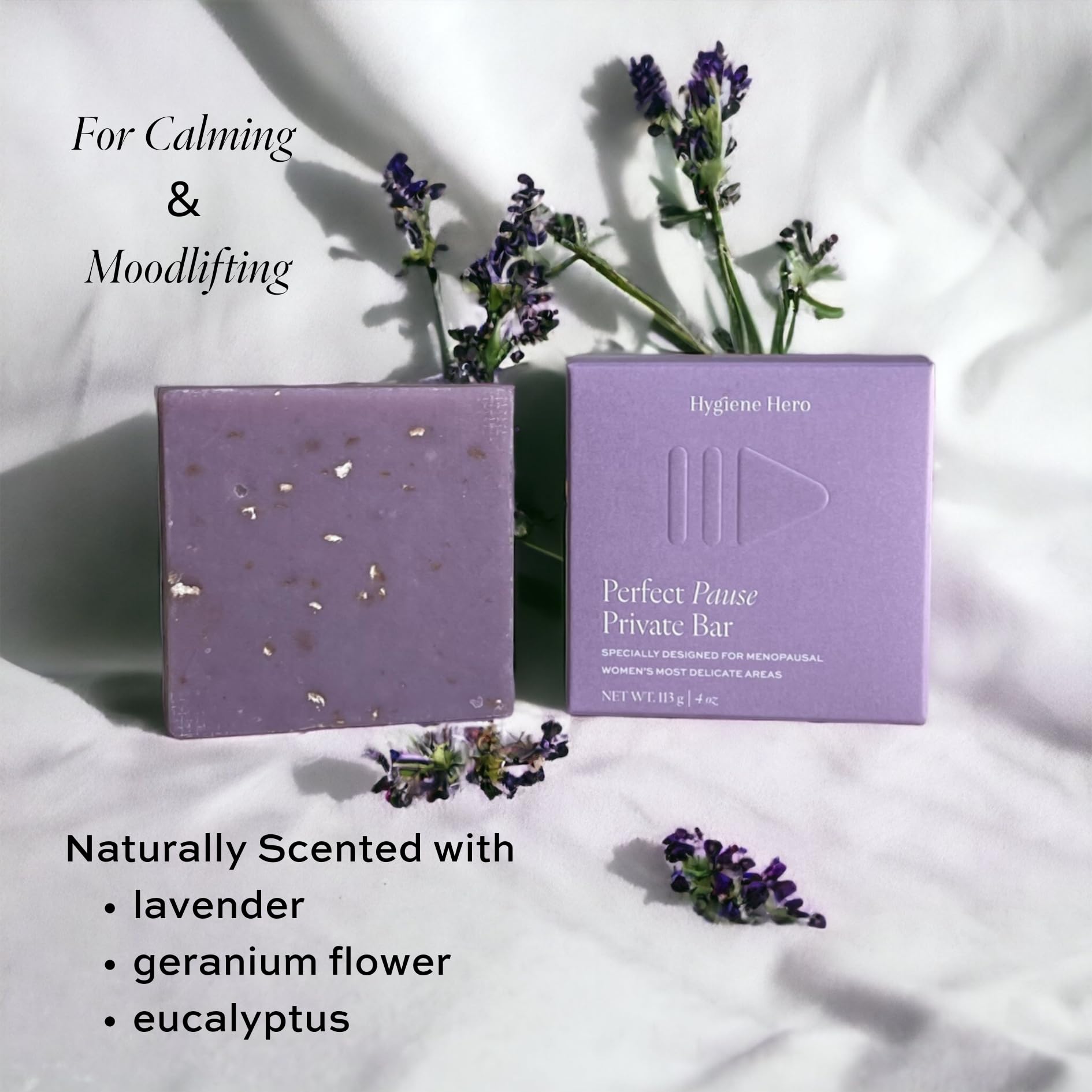 Hygiene Hero Perfect Pause Private Bar - Soap for Menopausal Women | All Natural, Handcrafted, Hygiene Hero