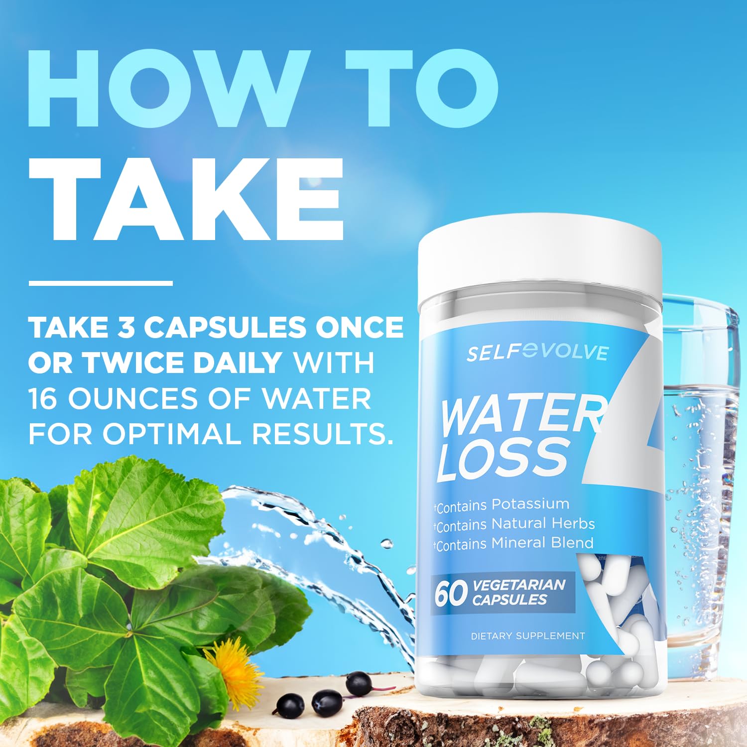 selfevolve Water Loss and DIM Supplement Bundle - Natural Water Pills for Reducing Water Retention selfevolve