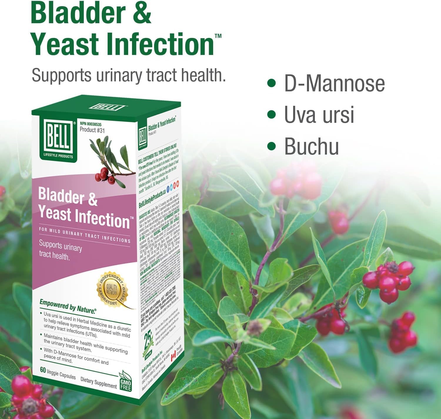 Bell Lifestyle Products Bladder Health and Yeast Balance - 60 Capsules Bell