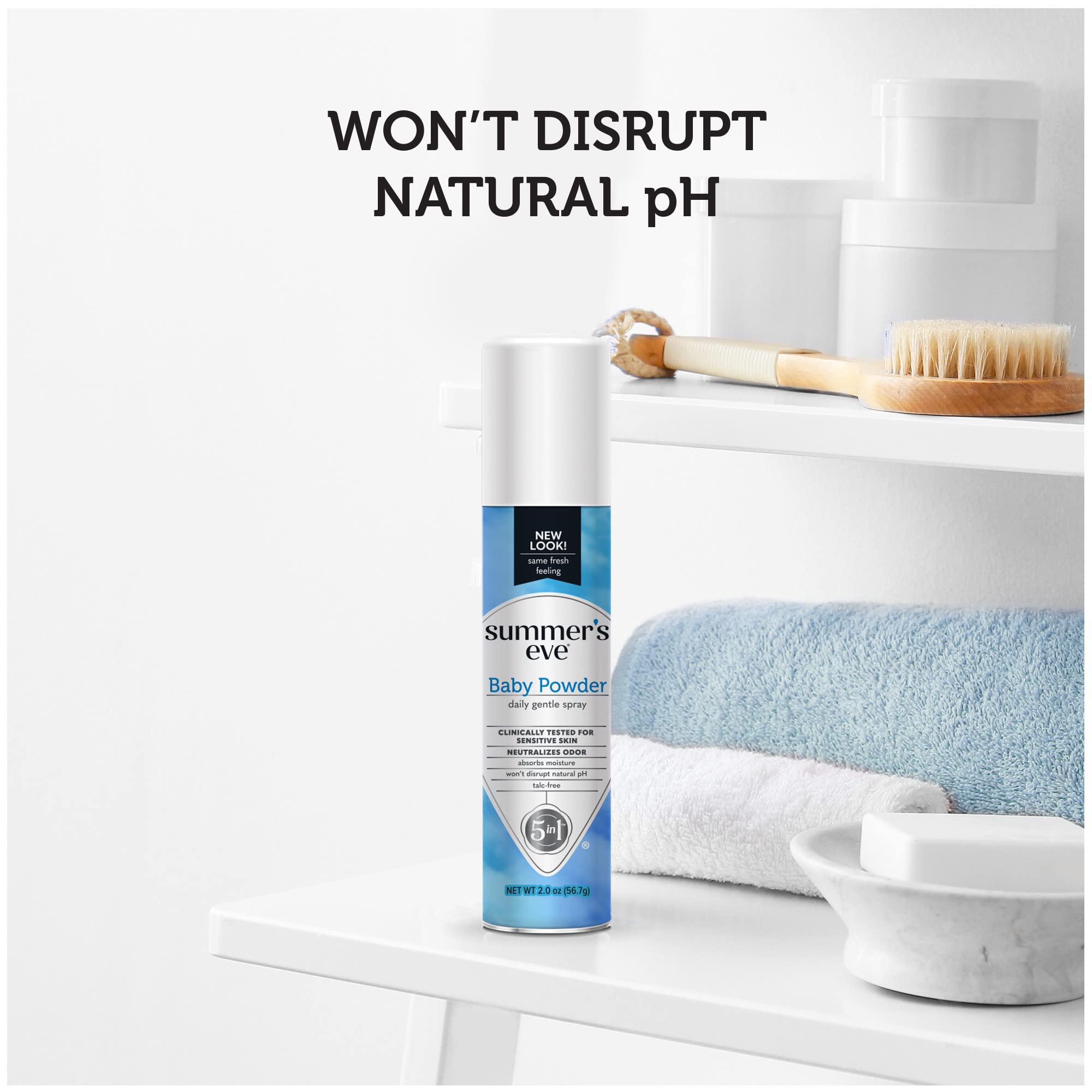 Summer's Eve Baby Powder Daily Gentle Feminine Spray, 2 oz, 3 Pack Summer's Eve