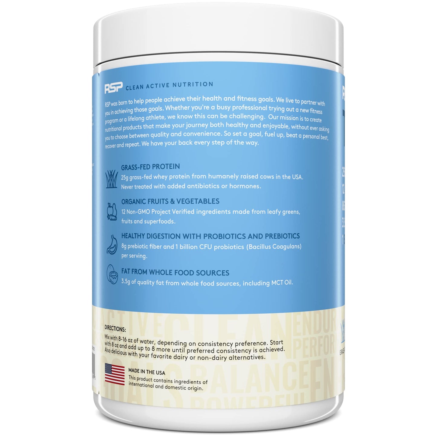 TrueFit Meal Replacement Shake Protein Powder, Grass Fed Whey + Organic Fruits