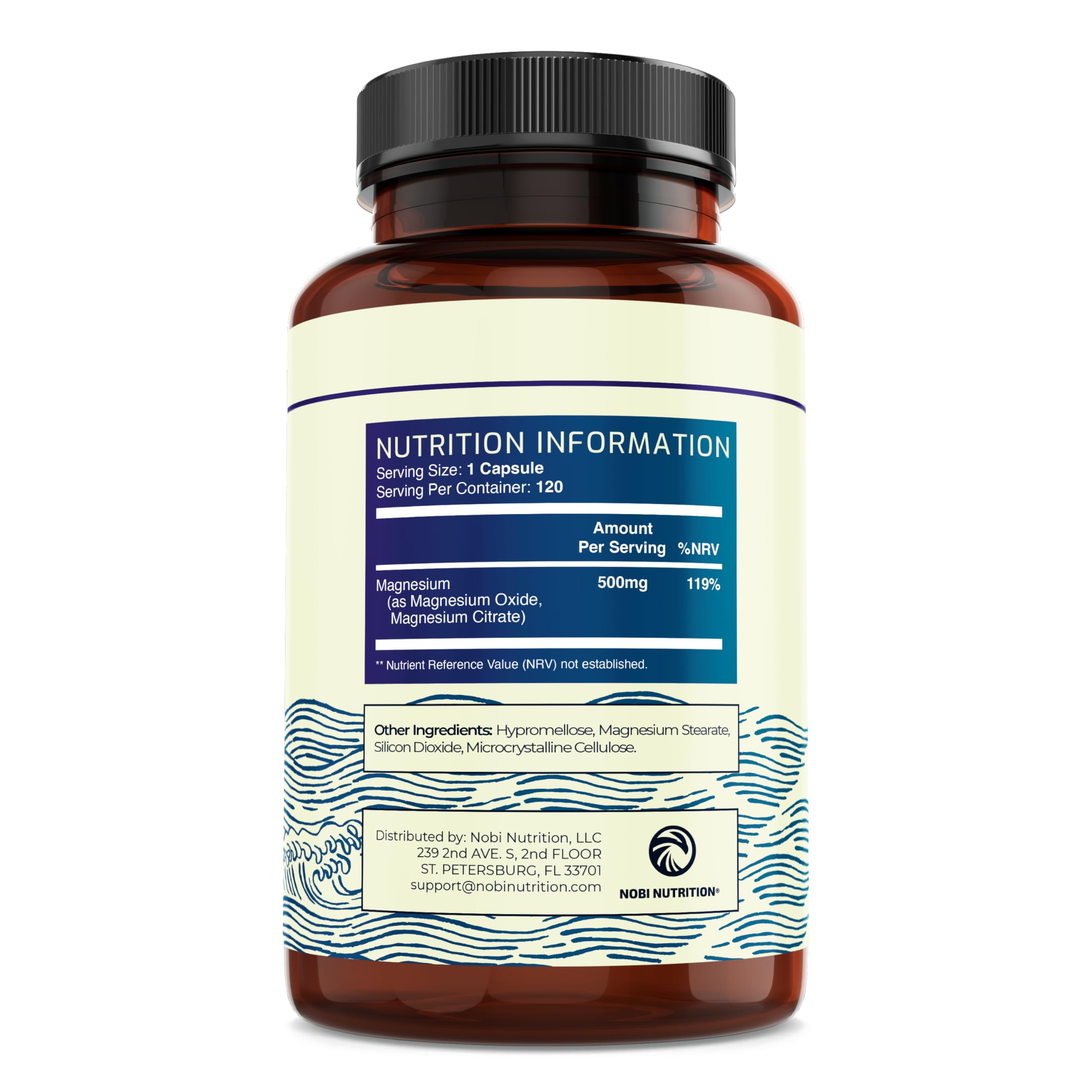 Magnesium Citrate Complex 500 MG for Calm, Relaxation, Constipation & Digestion