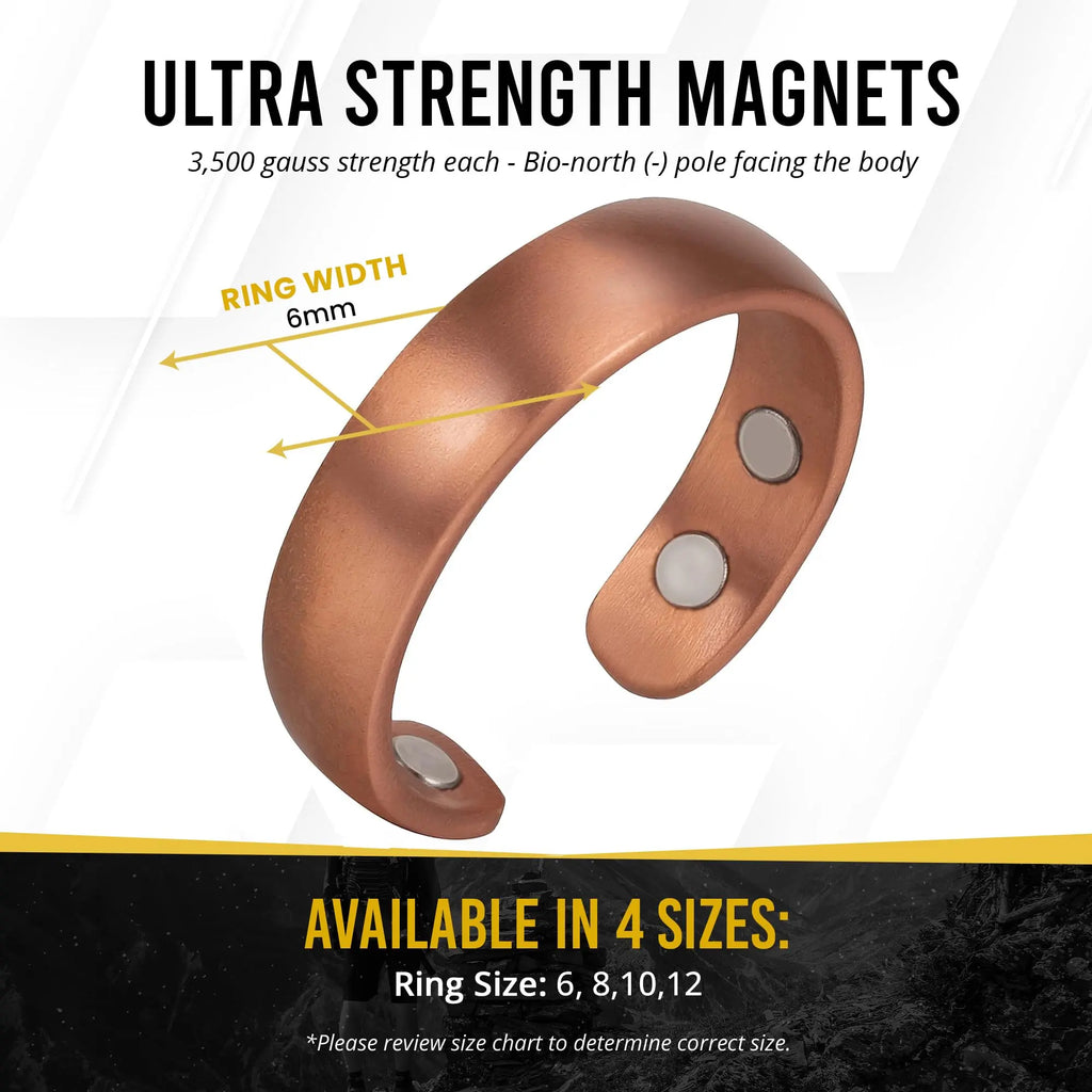 MagnetRX® Magnetic Copper Ring – Elegant Magnetic Rings – Copper Rings for Women & Men MagnetRX
