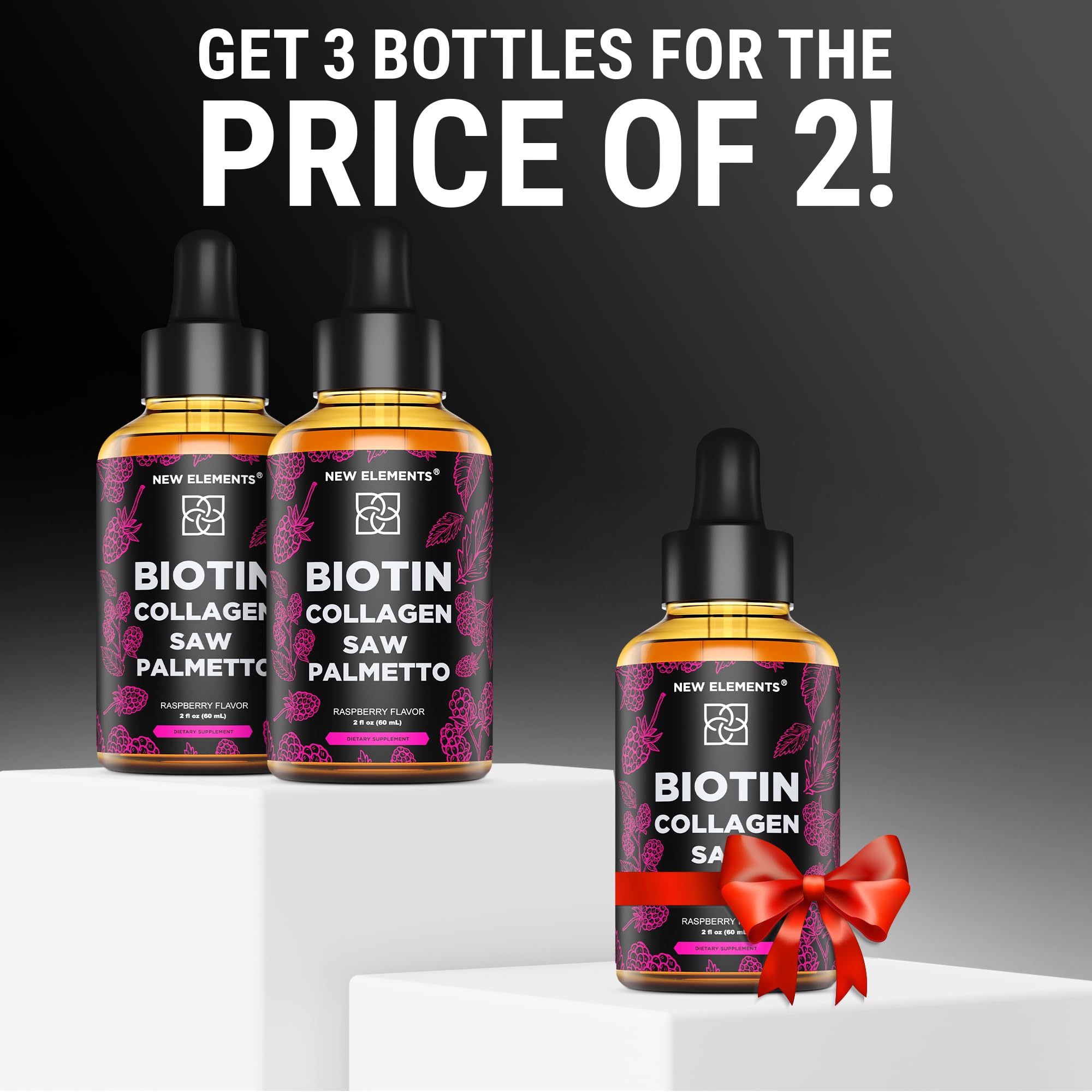 Liquid Biotin with Collagen & Saw Palmetto Extract for Women and Men | Hair Growth