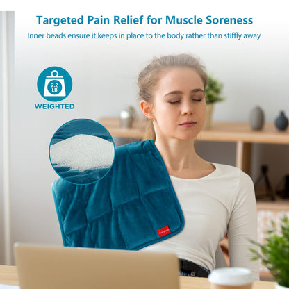 Comfytemp Full Weighted Heating Pad for Back Pain & Cramps Relief, 2.2lb Large Electric