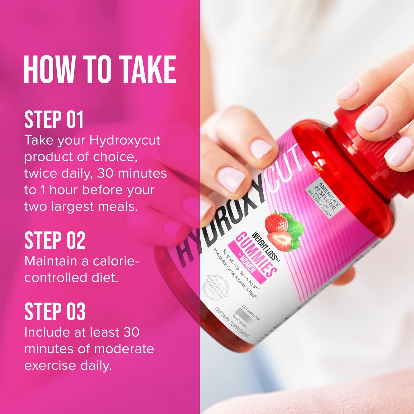 Hydroxycut Gummies + Women Strawberry 90ct