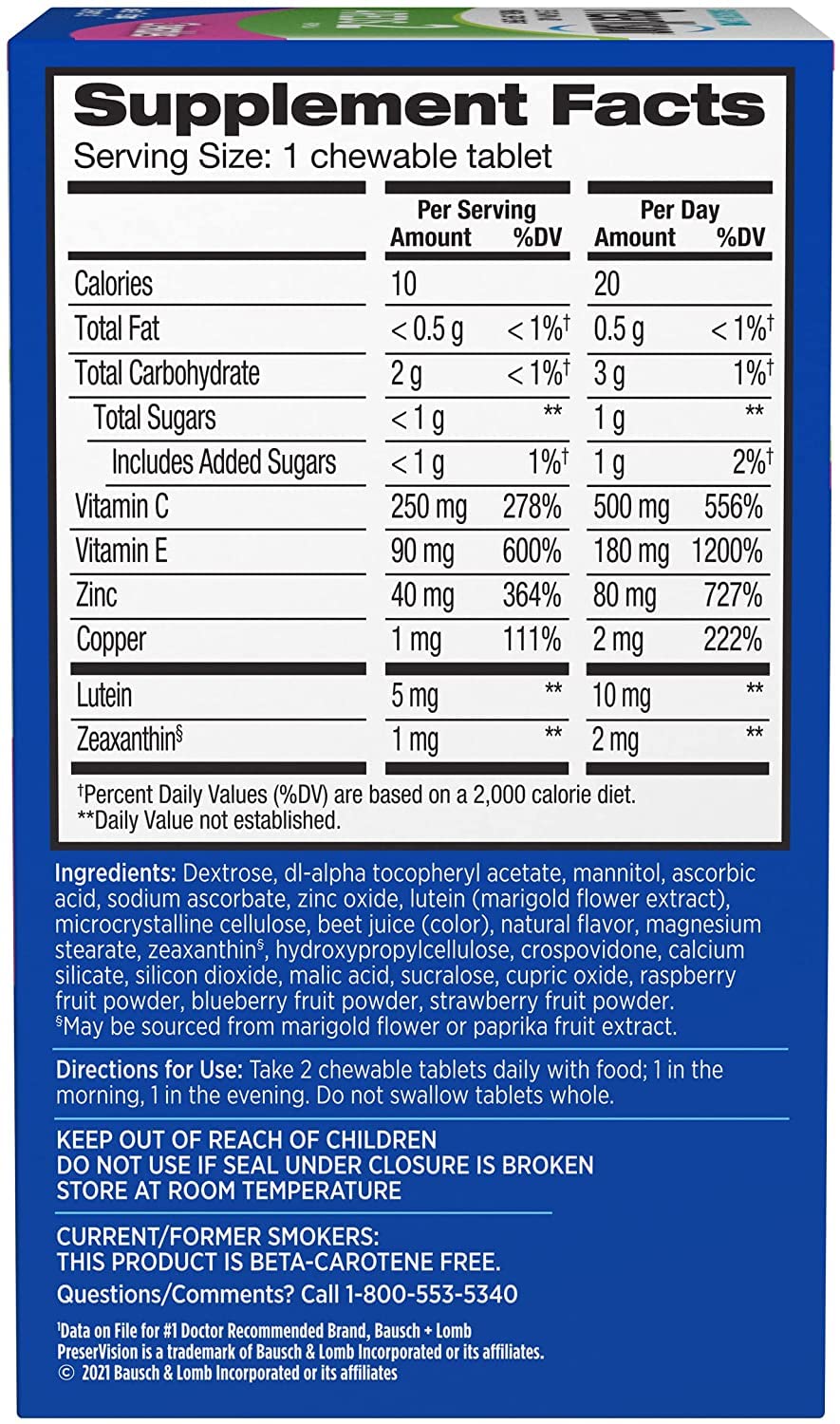 PreserVision AREDS 2 Eye Vitamin & Mineral Supplement, Contains Lutein PreserVision