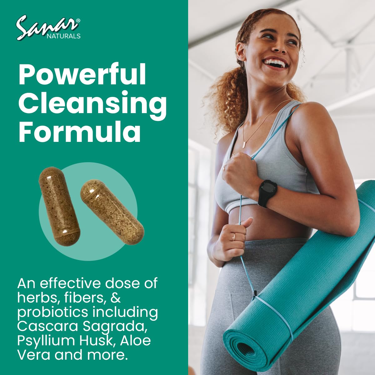 Sanar Naturals Colon Cleanser - Herbal Blend with Probiotics and Fibers - Digestive Health Sanar Naturals