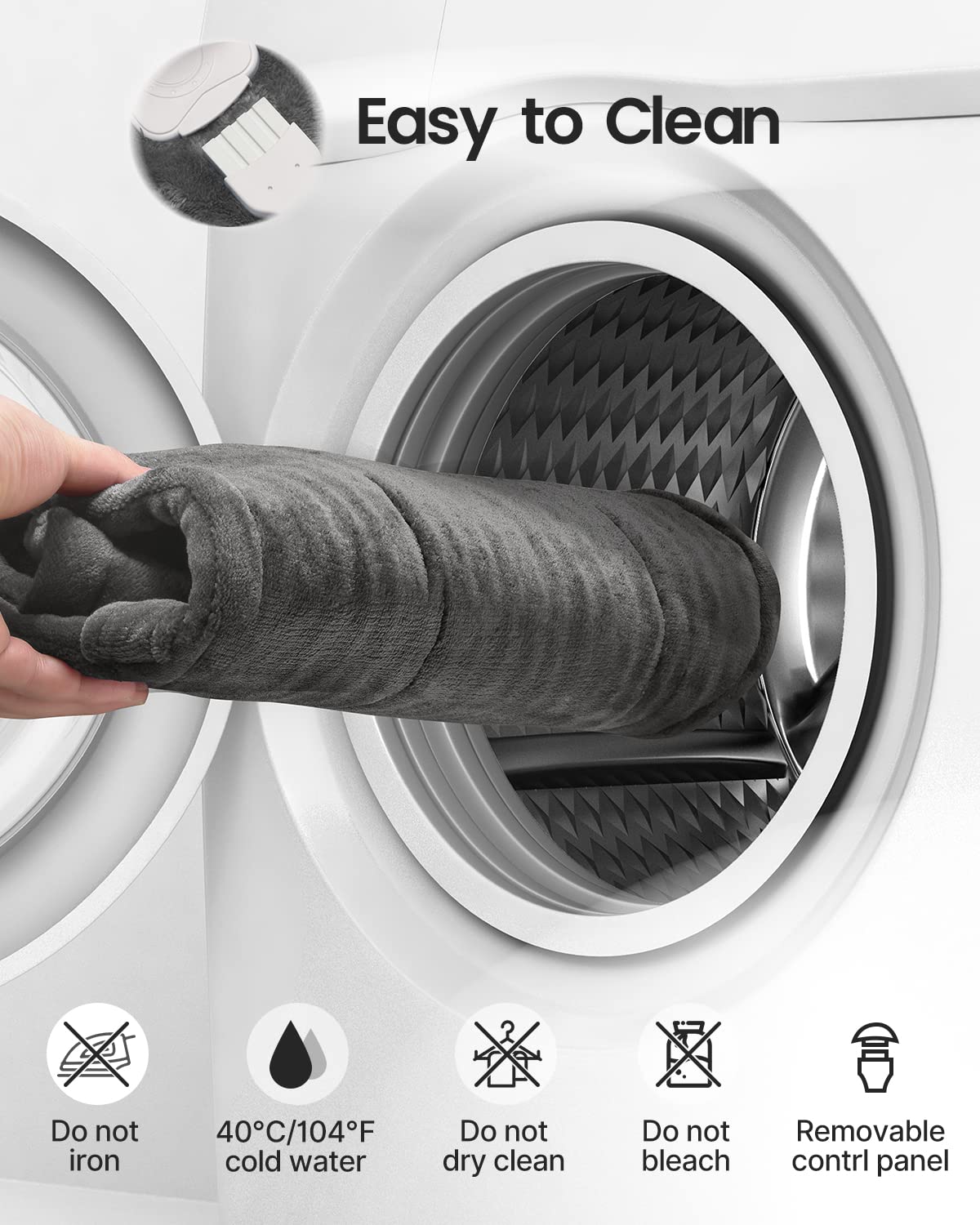 RENPHO Weighted Heating Pad for Back Pain Relief, FSA HSA Eligible, Electric Heat Pads RENPHO