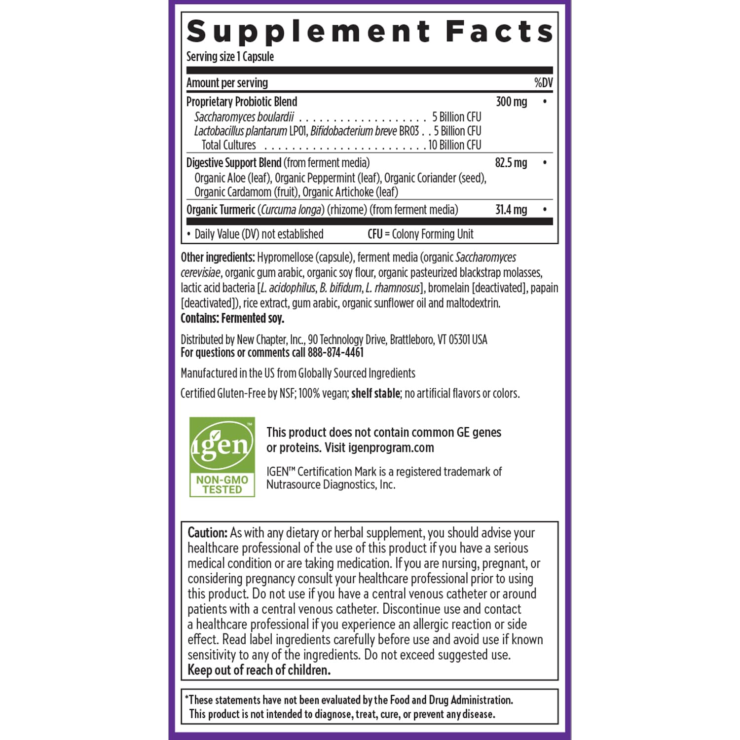 New Chapter Probiotic All-Flora - 30 ct (1 Month Supply) for Advanced Digestion New Chapter