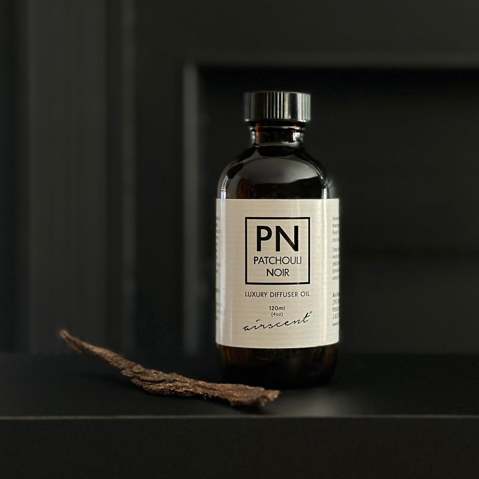 Patchouli Noir Diﬀuser Oil - Air-Scent Aroma and Essential Oil Blend - 120 Milliliter (4 ﬂ oz) Bottle Air-Scent
