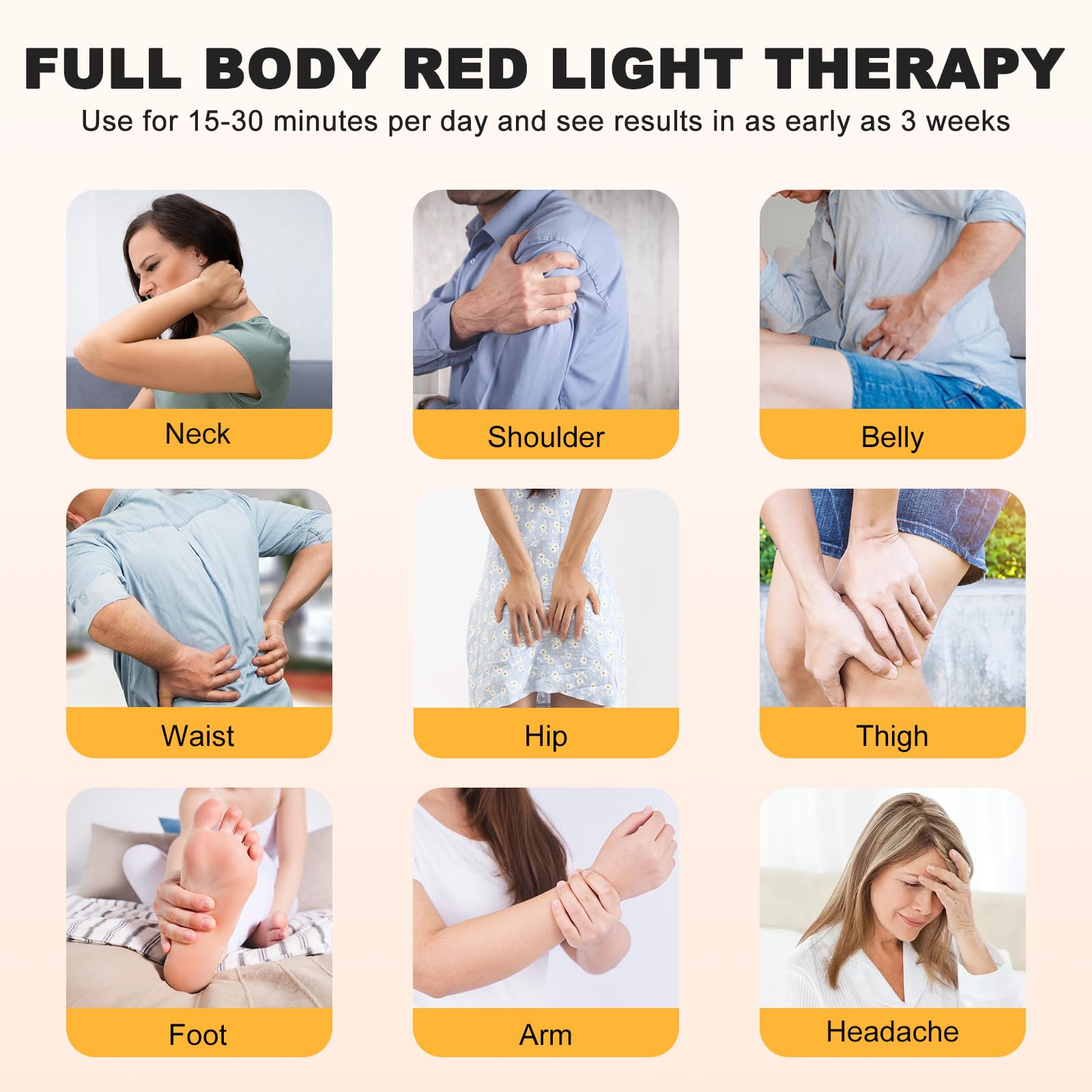 Rutollmit Red Light Therapy Mat - Experience Relaxation with 225 LEDs, 660nm Red Light Rutollmit