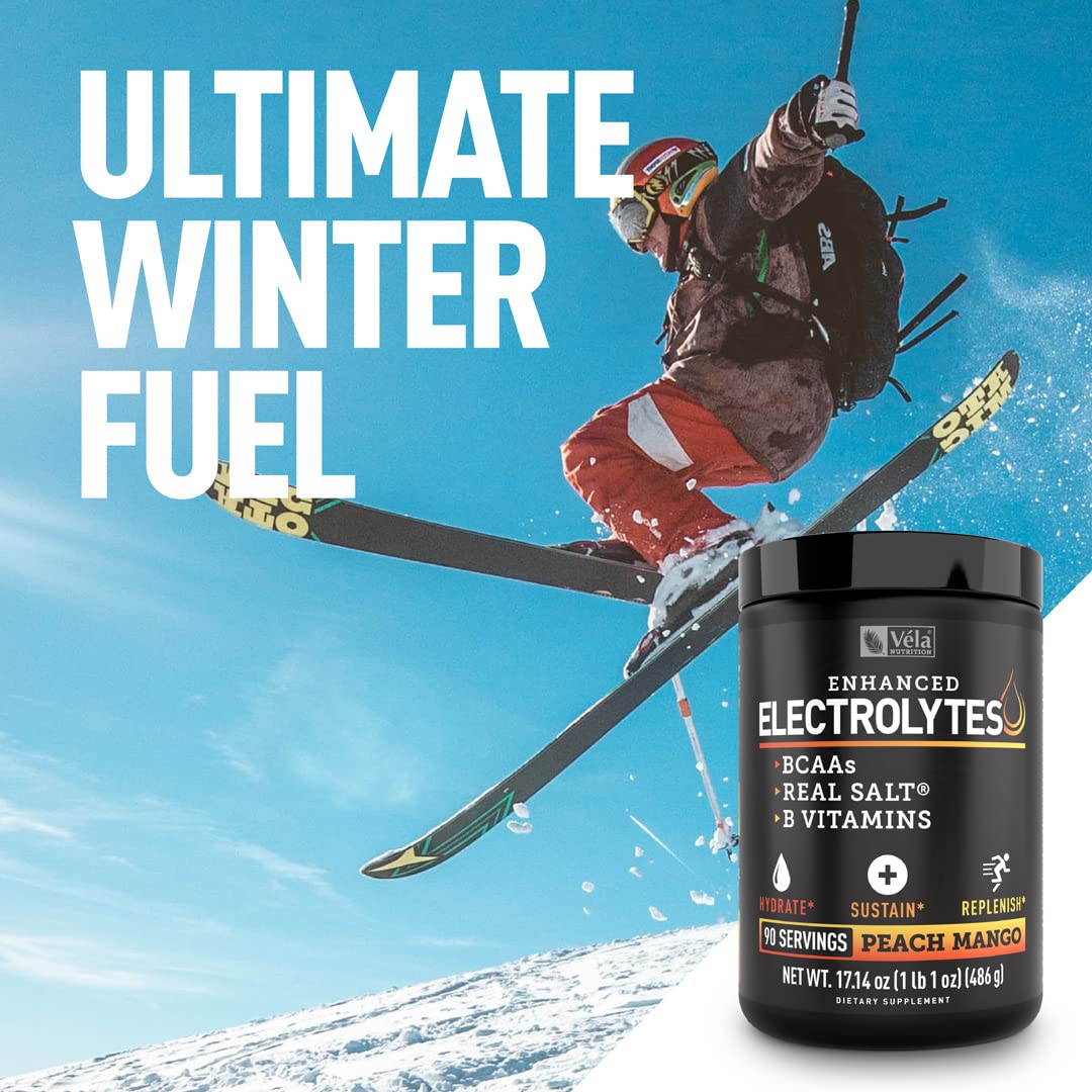 Enhanced Electrolyte Powder (Peach Mango | 90ct.) + BCAA, B-Vitamins & Real Salt Zeal Naturals