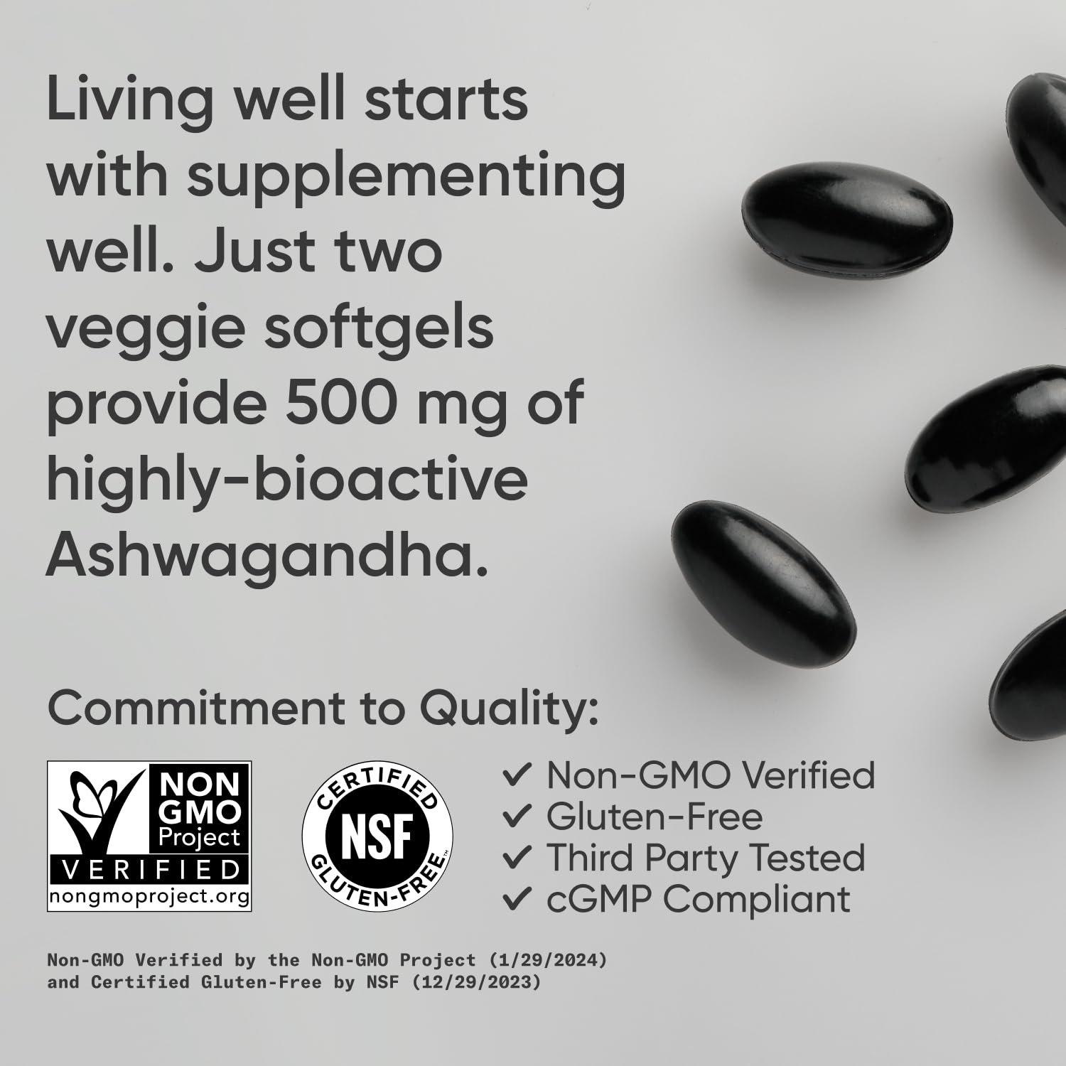 Sports Research® Ashwagandha Softgels with Coconut MCT Oil - Natural Adaptogen Sports Research