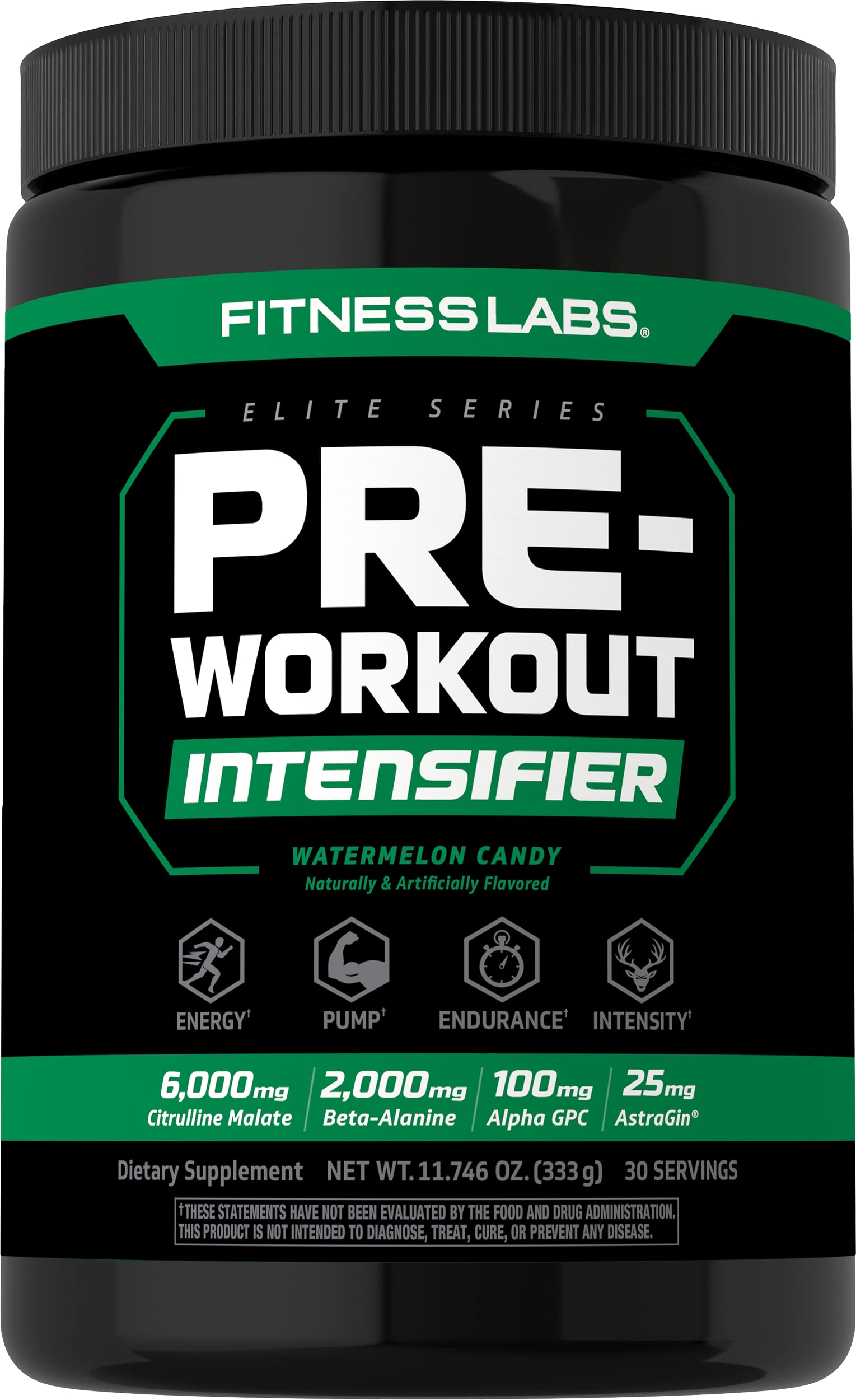 Fitness Labs Pre Workout Powder | for Men and Women | Intensifier Supplement | Watermelon