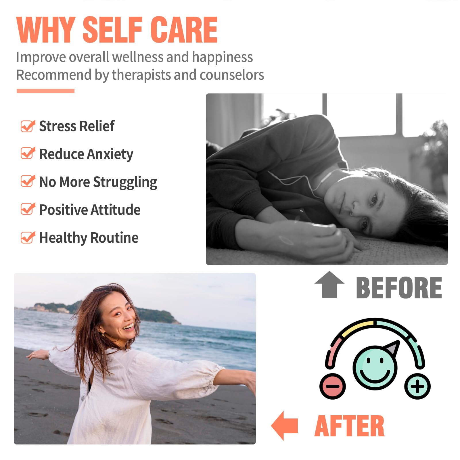 HIONXMGA Positive Messages in a Bottle (60+ Positive Affirmations),Self Care Gifts for Women Men HIONXMGA