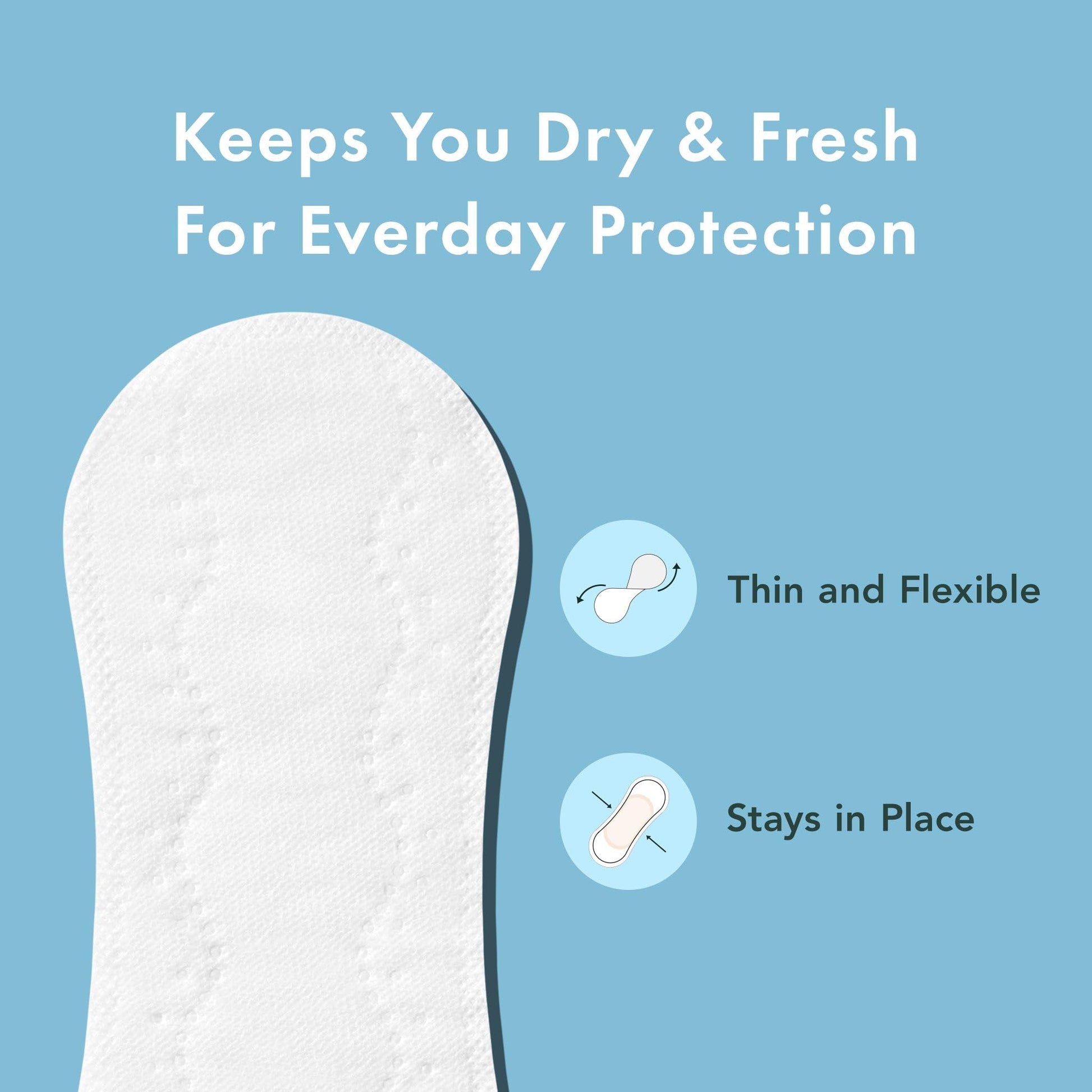 Rael Panty Liners for Women, Organic Cotton Cover - Thin Pantiliners, Light Absorbency, Unscented Rael