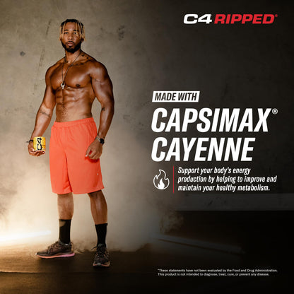 Cellucor C4 Ripped Pre Workout Powder Raspberry Lemonade | Creatine Free + Sugar Free