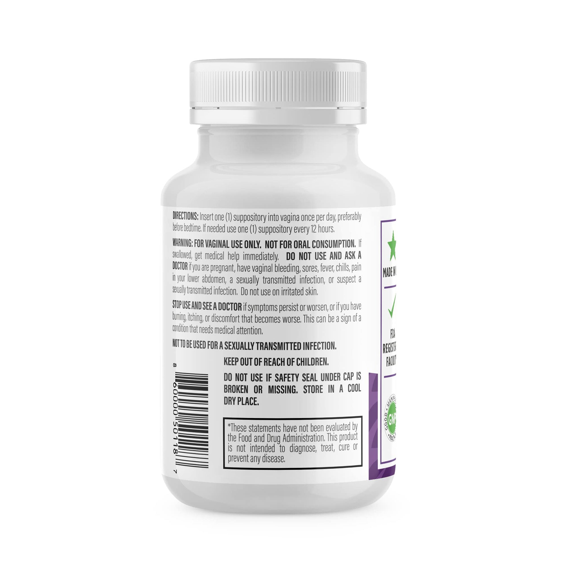 NewLife Naturals - Boric Acid Suppositories for Women pH Balance Pills - 600mg - Feminine Care NewLife Naturals