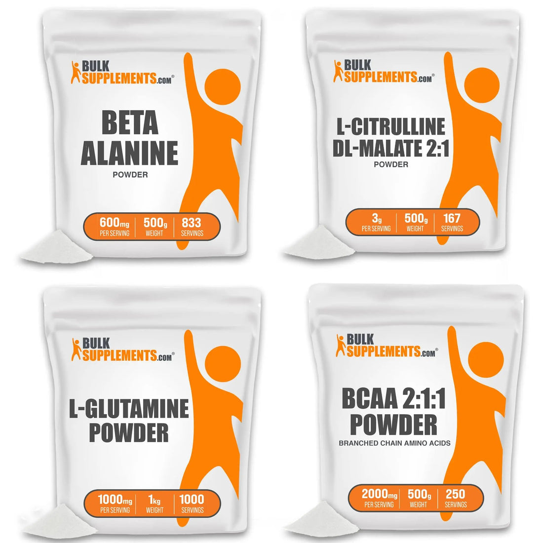 BULKSUPPLEMENTS.COM Beta Alanine Powder (500g), with L-Citrulline Malate 2:1 Powder