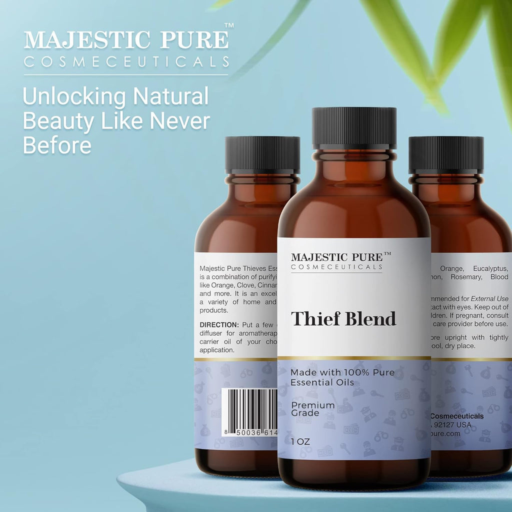 Majestic Pure Thieves Essential Oil Blend | 100% Pure Premium Oil for Uplifting Mood, DIY Products