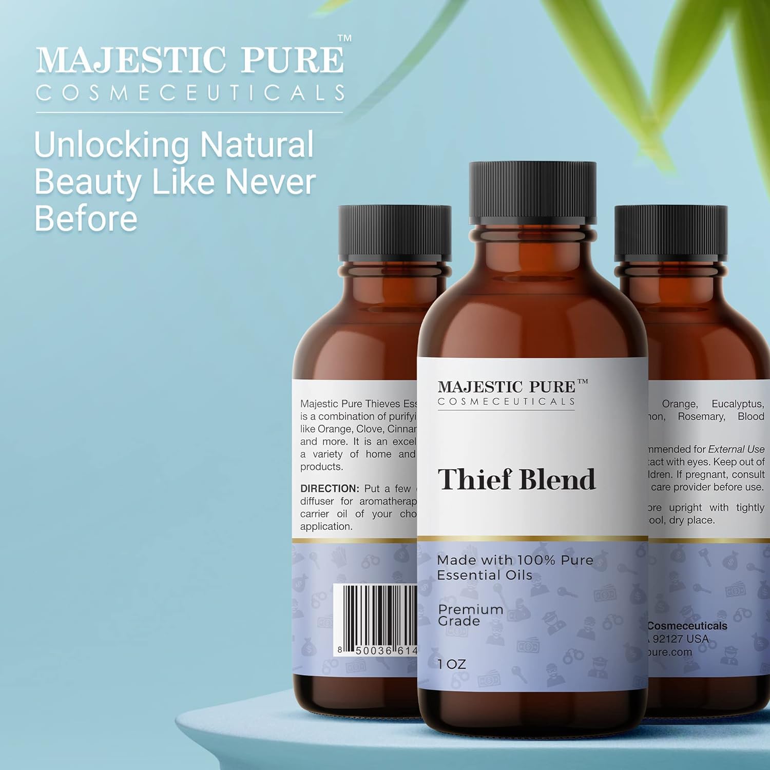 Majestic Pure Thieves Essential Oil Blend | 100% Pure Premium Oil for Uplifting Mood, DIY Products