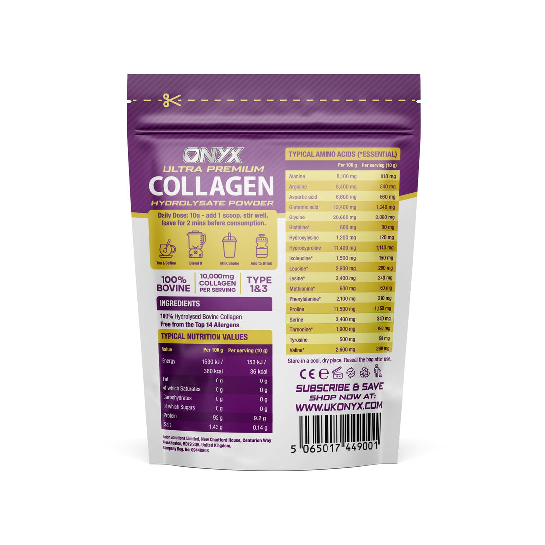 Collagen Powder 600g - 60 Servings - Collagen Peptides Supplement with High 